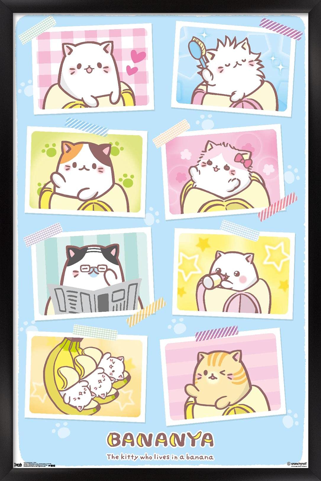 Trends International Bananya - Grid Wall Poster, 22.375'' X 34'', Black Framed Version