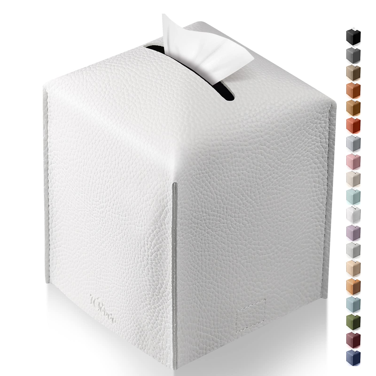 Tissue Box Cover, Tclouda, Modern PU Leather Square Tissue Box Holder for Creative Decorative, Ideal for Bathrooms/Office/Car/Ni