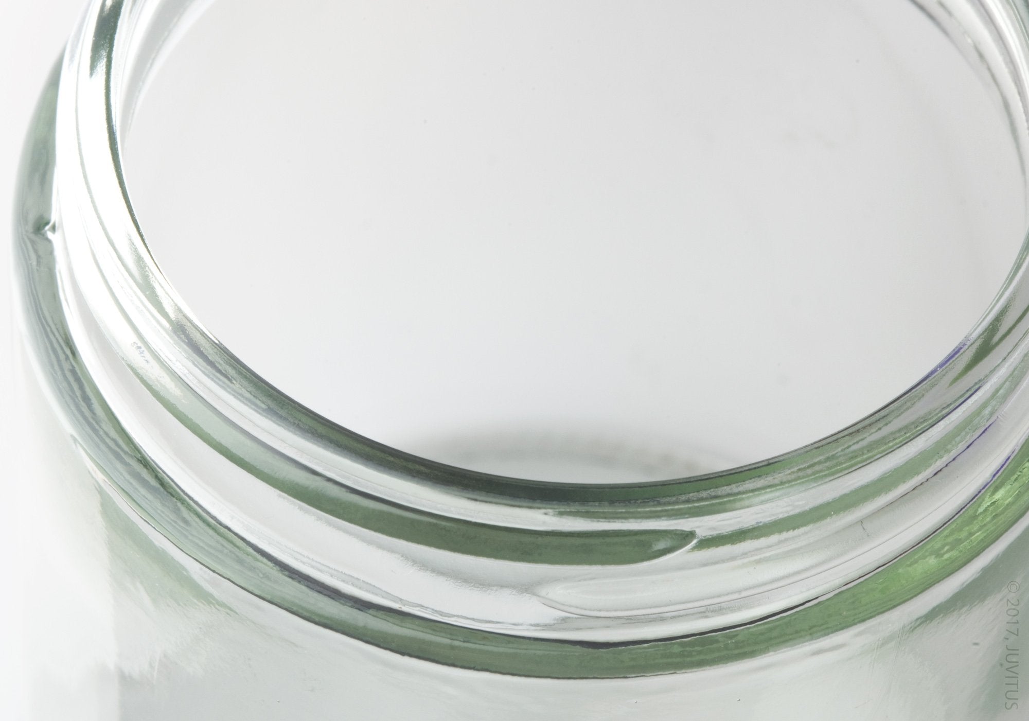 4 Oz / 120 Ml Clear Thick Glass Jar With White Smooth Lids (6 Pack)