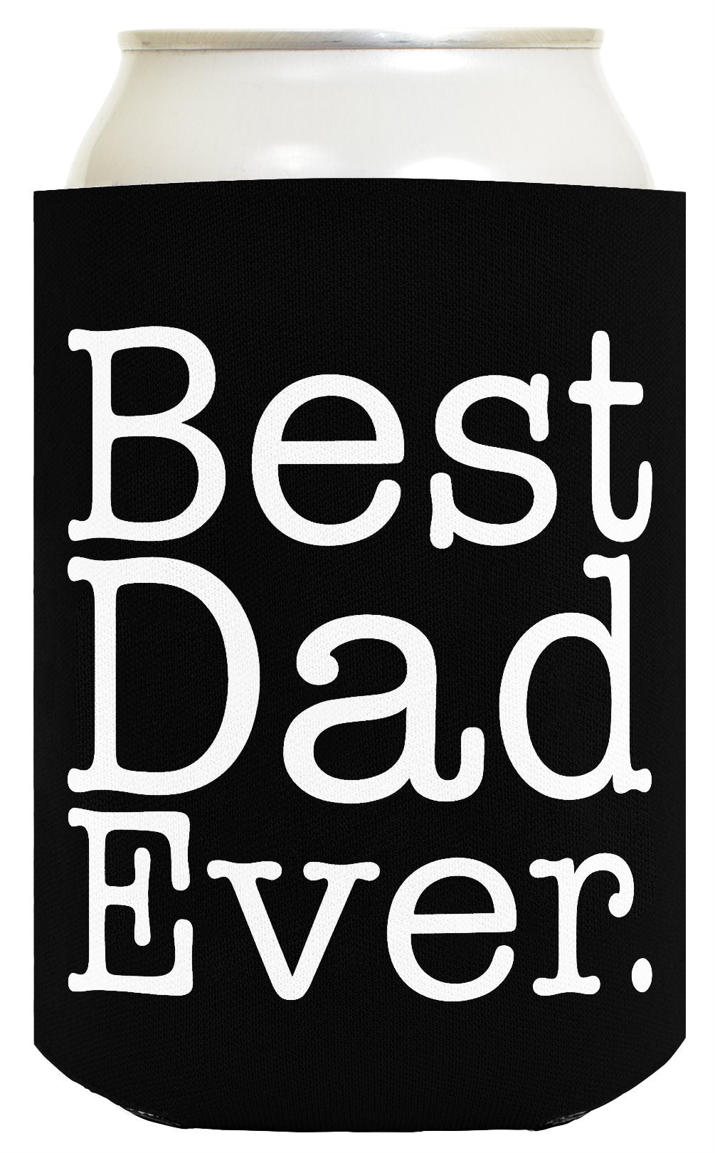 Best Dad Ever 2-Piece Hat Cap And Coolie Gift Set Bundle Black