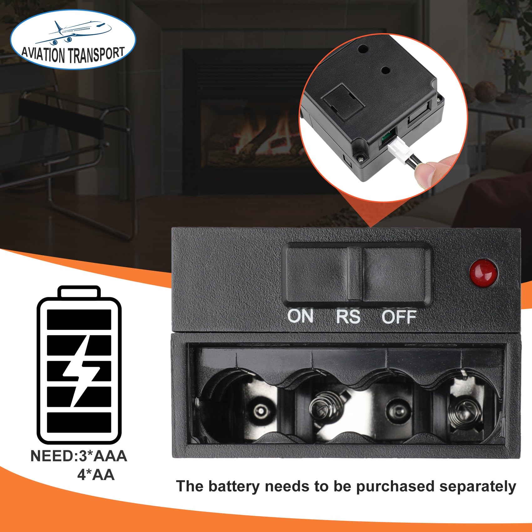 Casmer Fireplace Remote Control Kit Rcst,For Ambient Majestic Vermont-Castings Monessen Skytech Ect Fireplaces Stoves,Millivolt