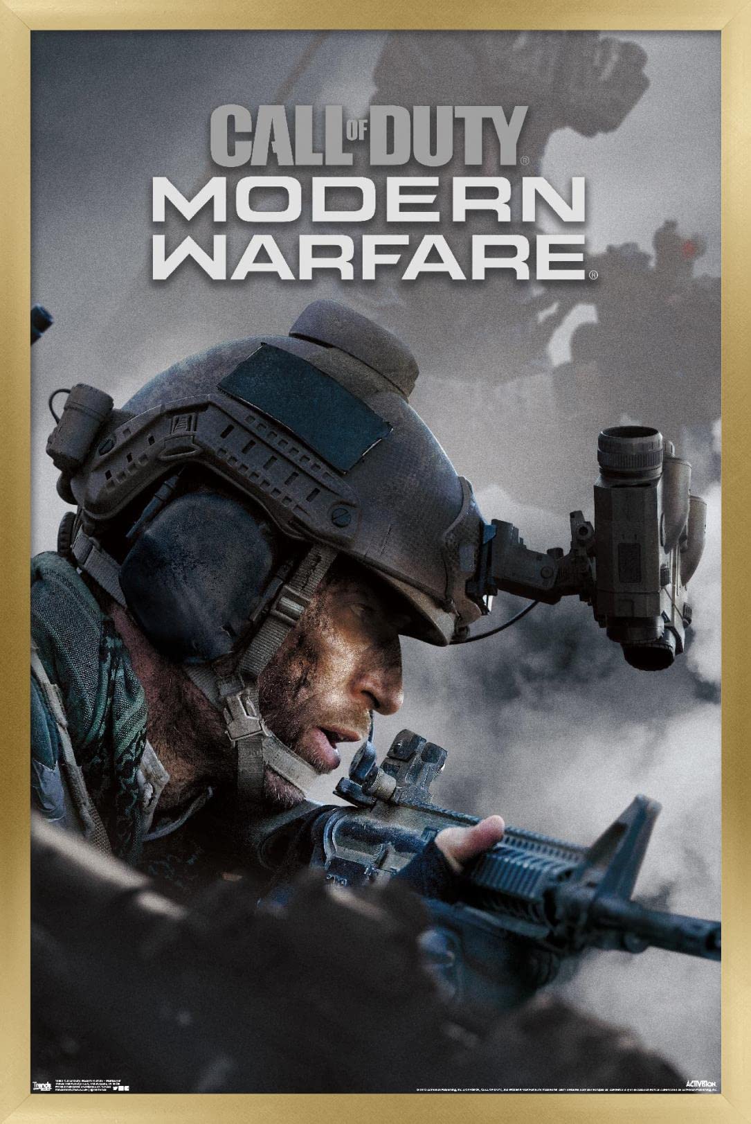 Trends International Call Of Duty: Modern Warfare - Multiplayer Wall Poster, 22.375'' X 34'', Gold Framed Version