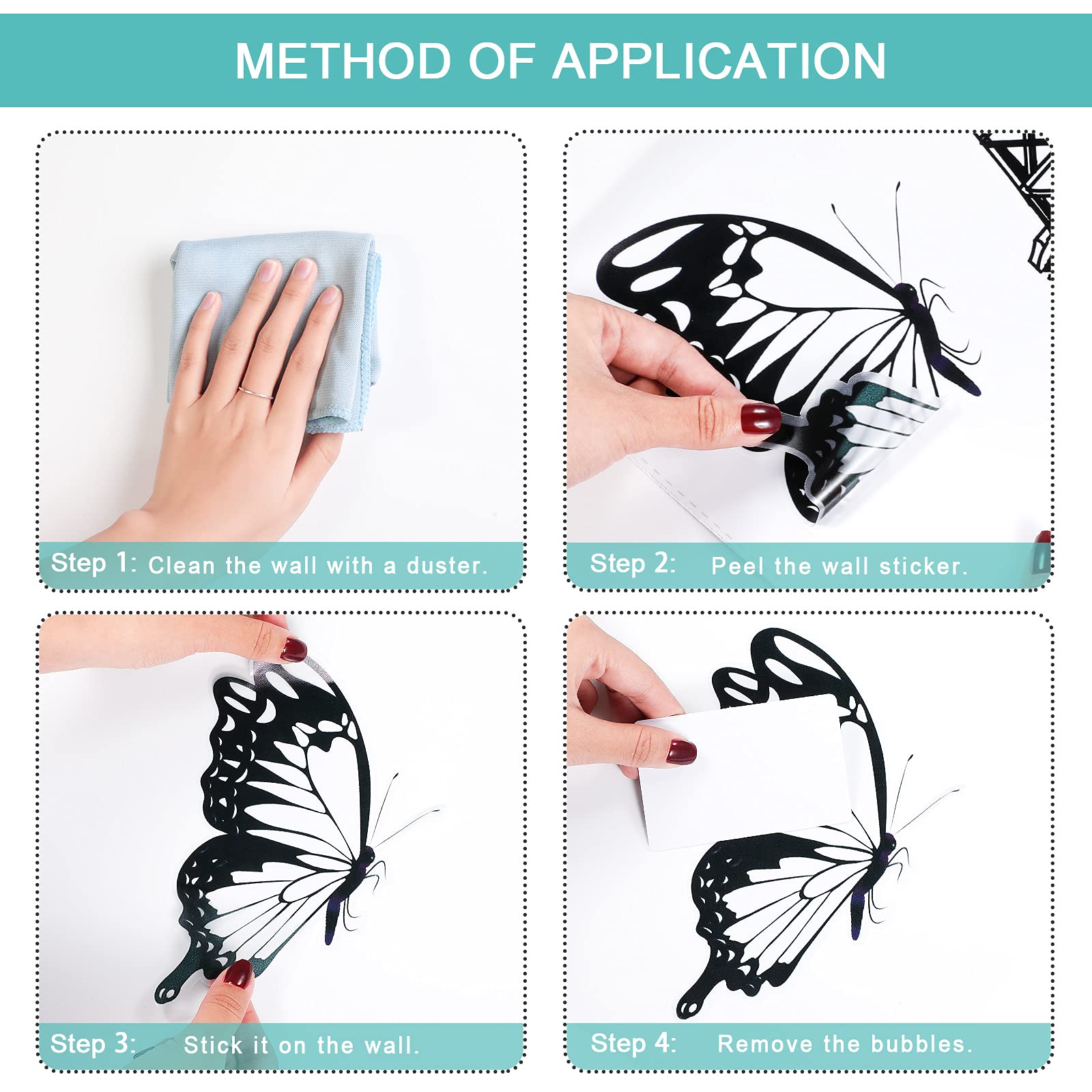 Gueevin 2 Sheets Paris Tower Wall Stickers Eiffel Tower Wall Sticker Decal Removable Paris Tower Wall Decor For Bedroom Living R