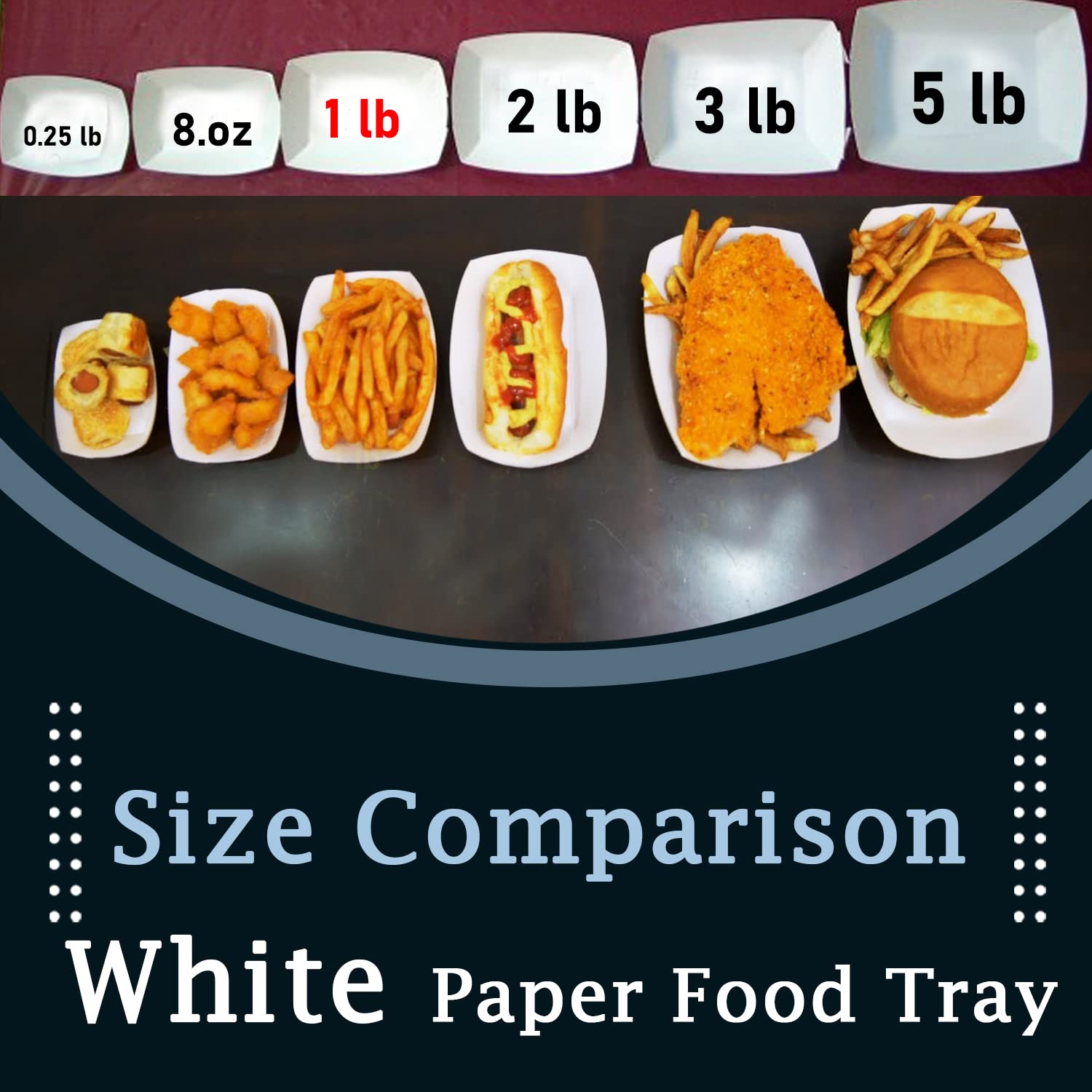 Angel'S Peel Lounge White Paper Food Tray- Grease-Resistant And Microwavable- Heavy Duty Paper Trays Great For Tacos, Nachos, Fr