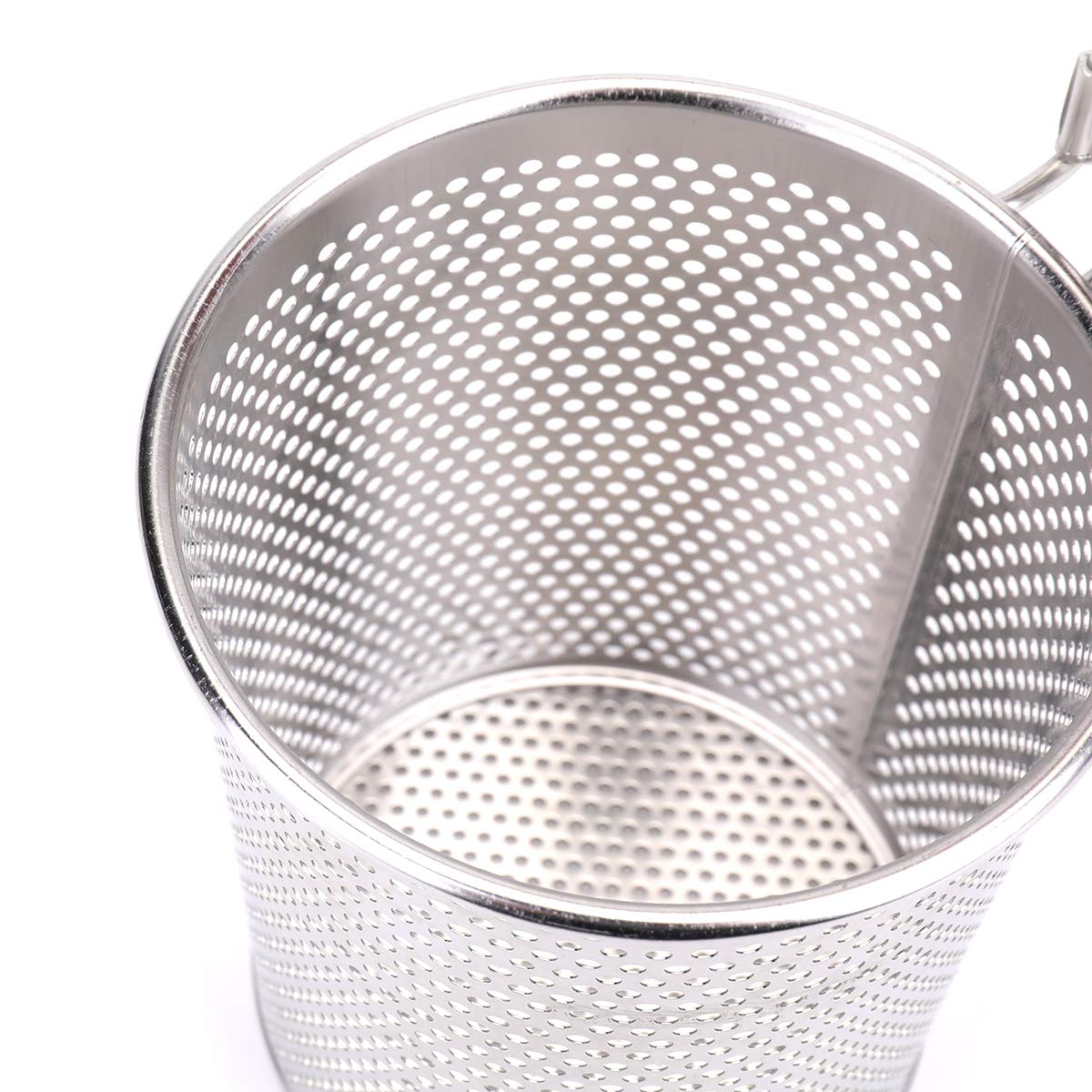 Lawei 3 Packs Mesh Pasta Basket With Wooden Handle Stainless Steel Mesh Spider Strainer For Pasta, Noodles, Dumpling