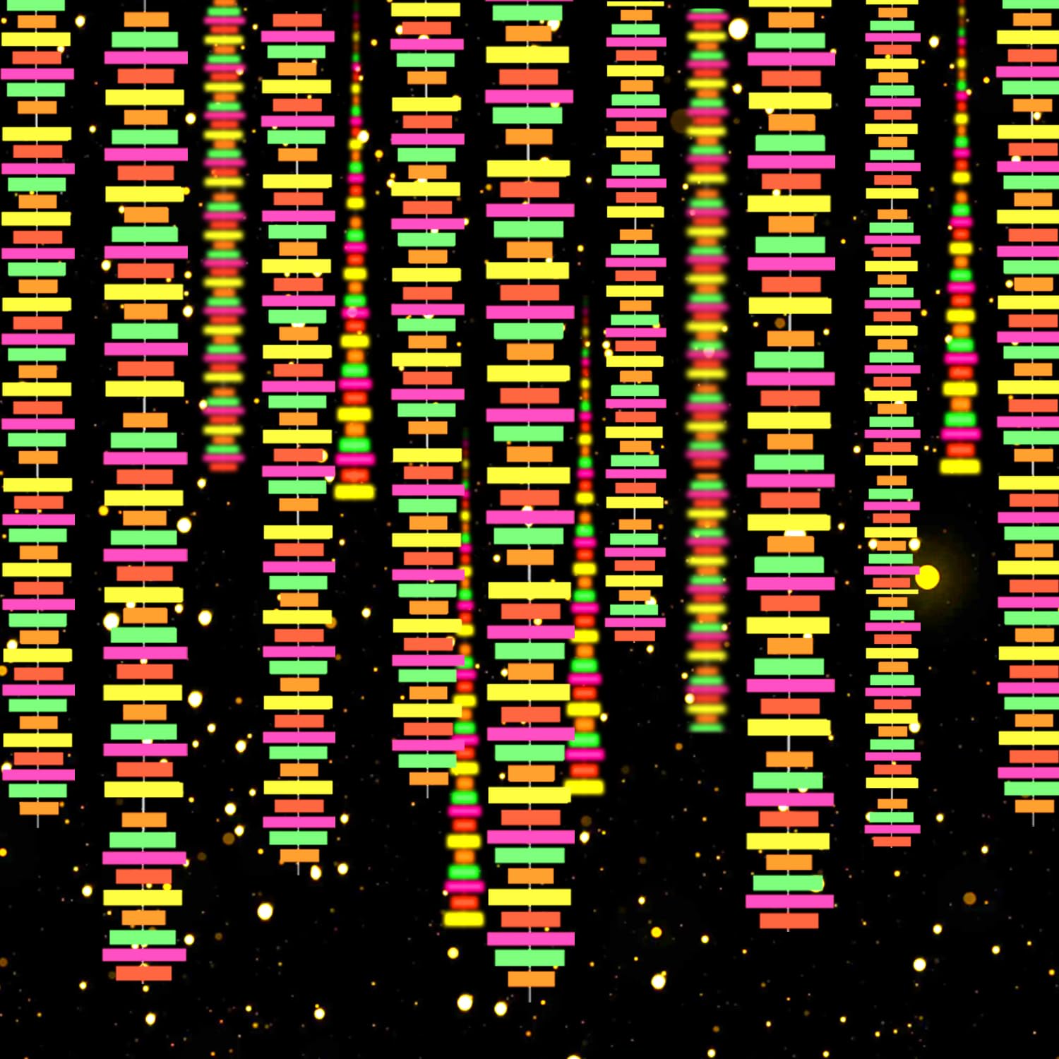 54Feet Uv Paper Neon Garland Neon Streamers Stripe Shape Black Light Neon Decorations Glow Party Uv Reactive Neon Party Favors G