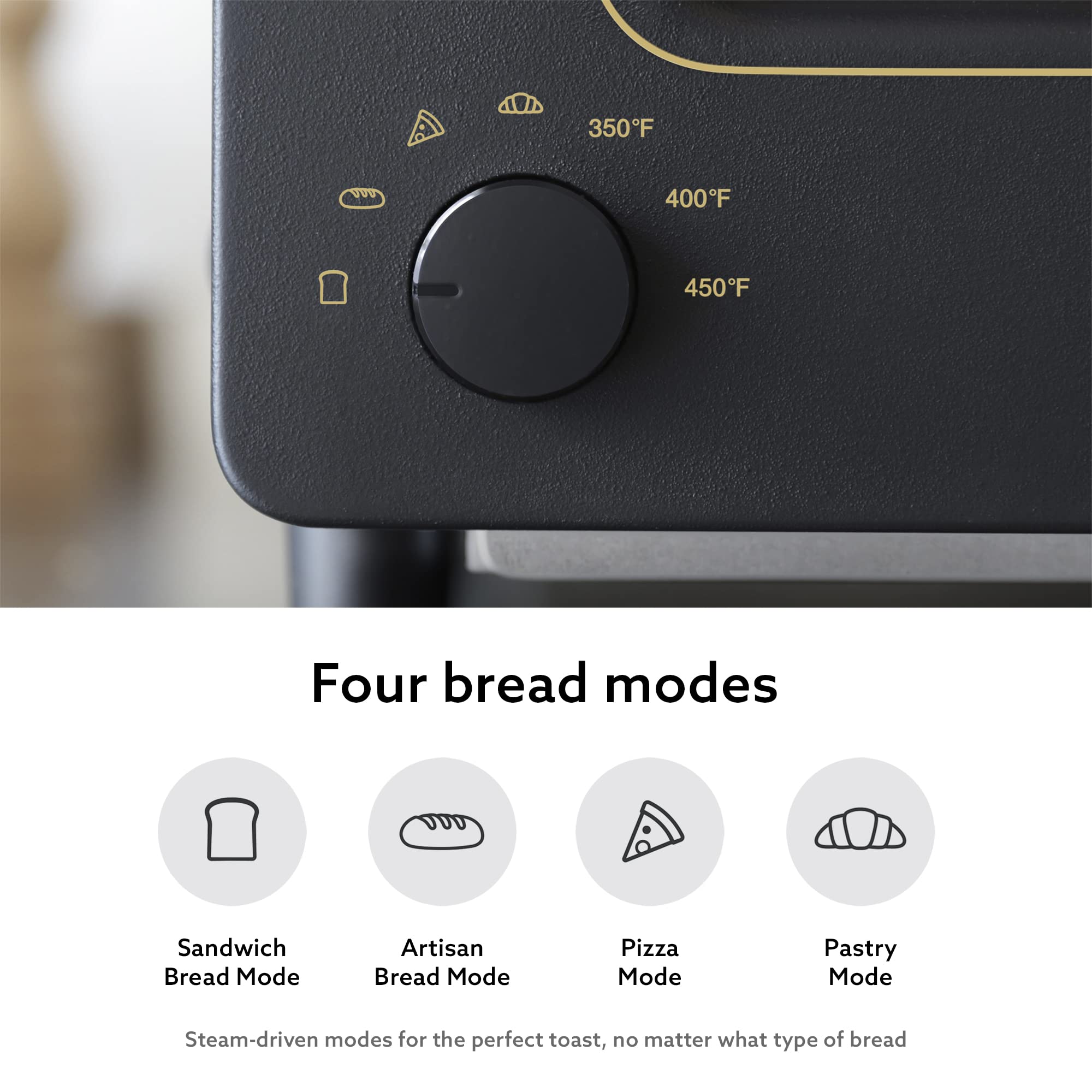 Balmuda The Toaster | Steam Oven Toaster | 5 Cooking Modes - Sandwich Bread, Artisan Bread, Pizza, Pastry, Oven | Compact Design