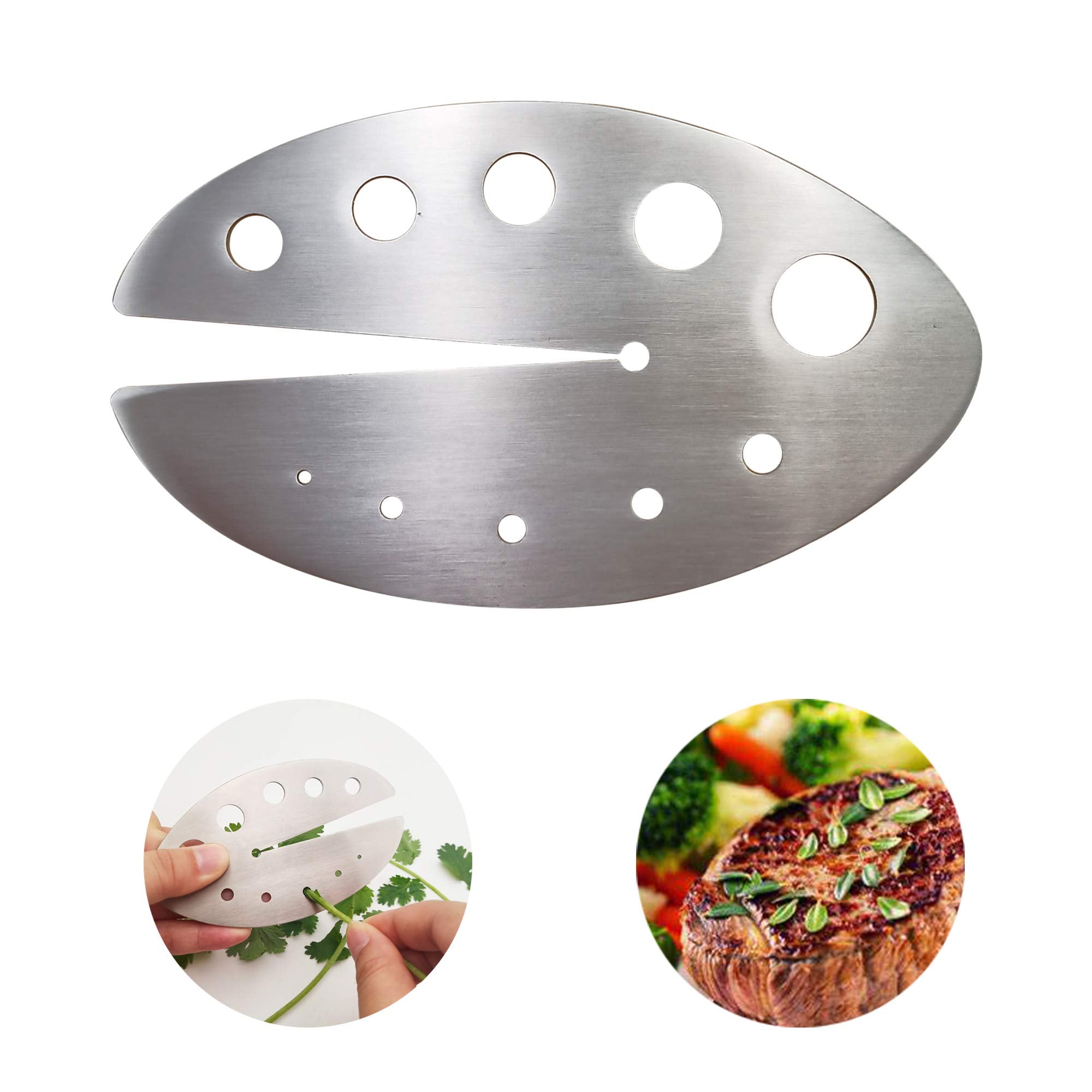 Herb Strippers 11 Holes-Stainless Steel Kitchen Leaf Stripping Tool- Perfect For Removing Stems From Herbs & Kale (1 Pack Herb S