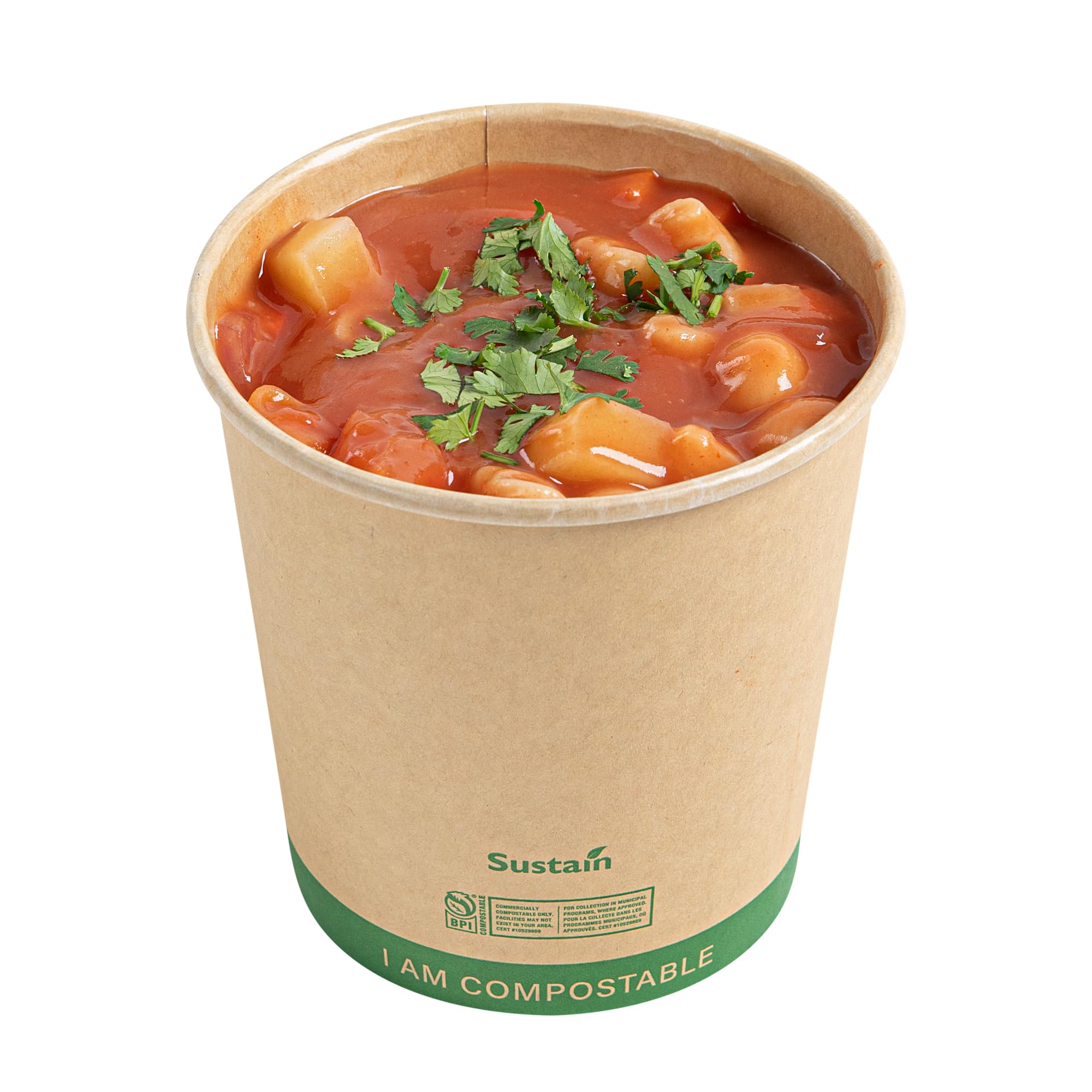 Restaurantware Paper Soup Containers 25 Pack Of 24 oz Disposable Kraft To Go Hot Soup Serving Bowls BPI-Certified Compostable Le