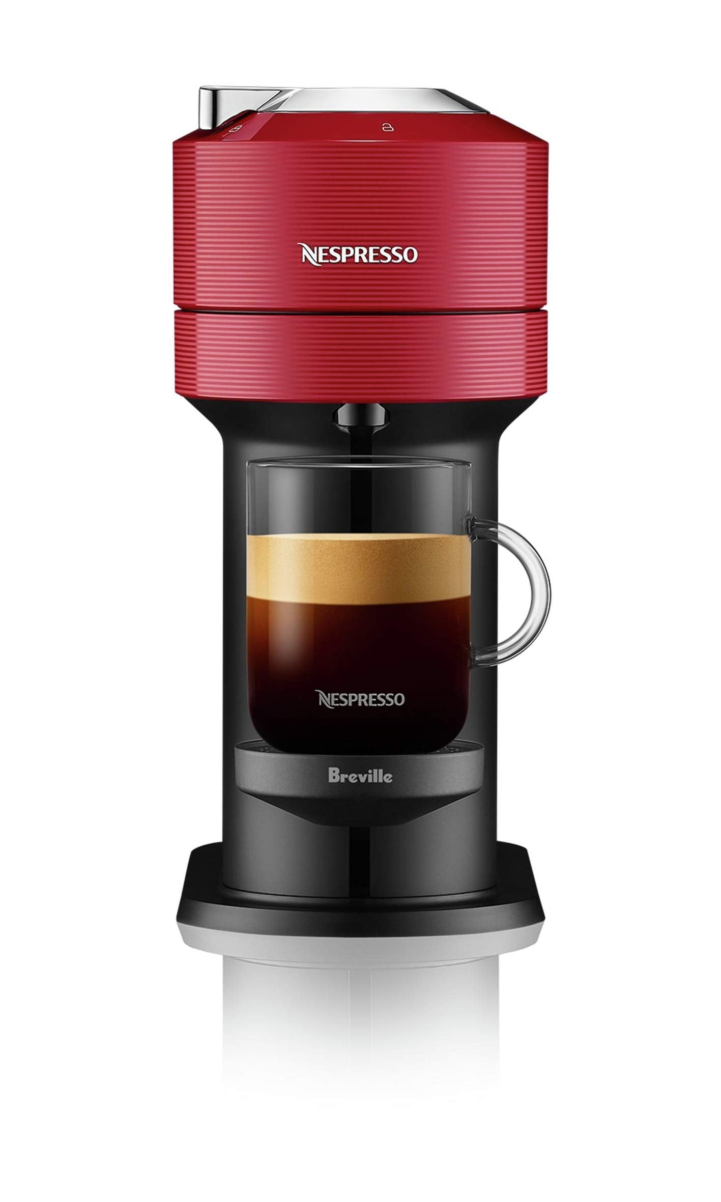 Nespresso Vertuo Next Coffee And Espresso Machine By Breville With Milk Frother, 1.1 Liters, Cherry