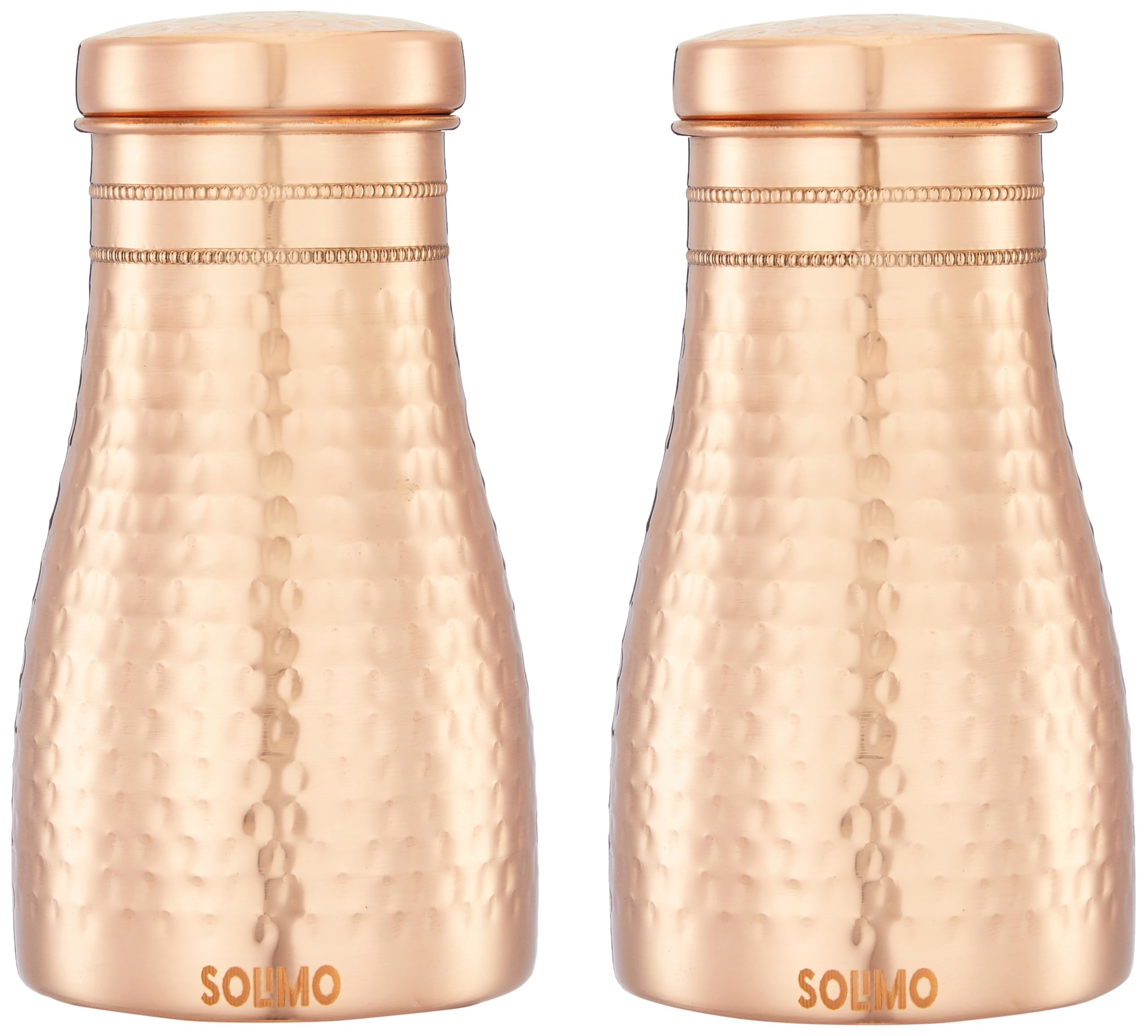Hammered Finish Copper Pot Set Of 2
