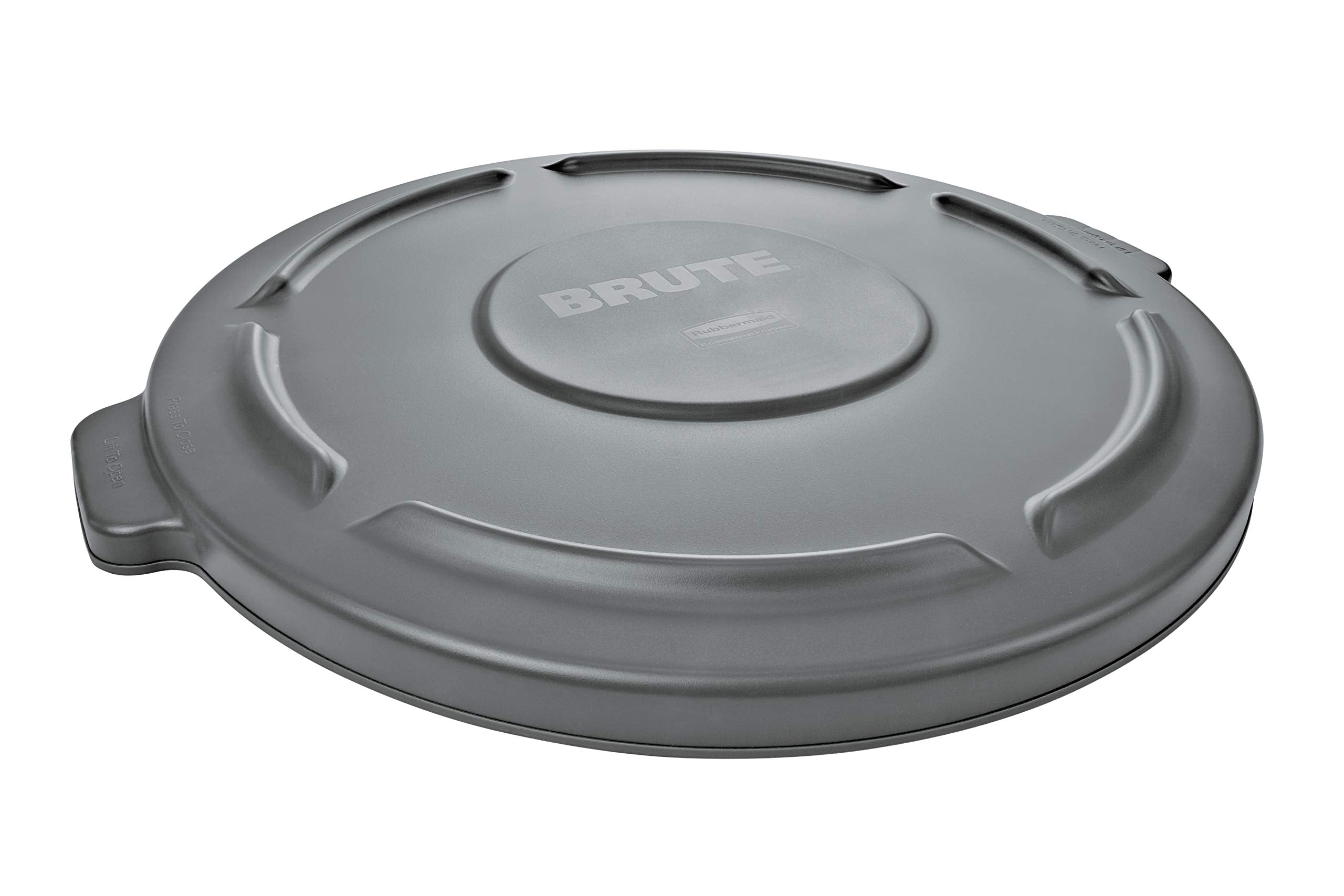 Rubbermaid Commercial 263100Gy Round Flat Top Lid, For 32-Gallon Round Brute Containers, 22 1/4'', Dia., Gray