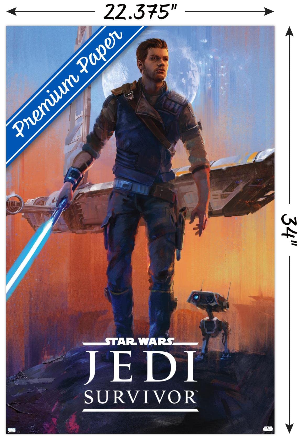 Trends International Star Wars: Jedi: Survivor - Deluxe Key Art Wall Poster, 22.375'' X 34'', Premium Unframed Version