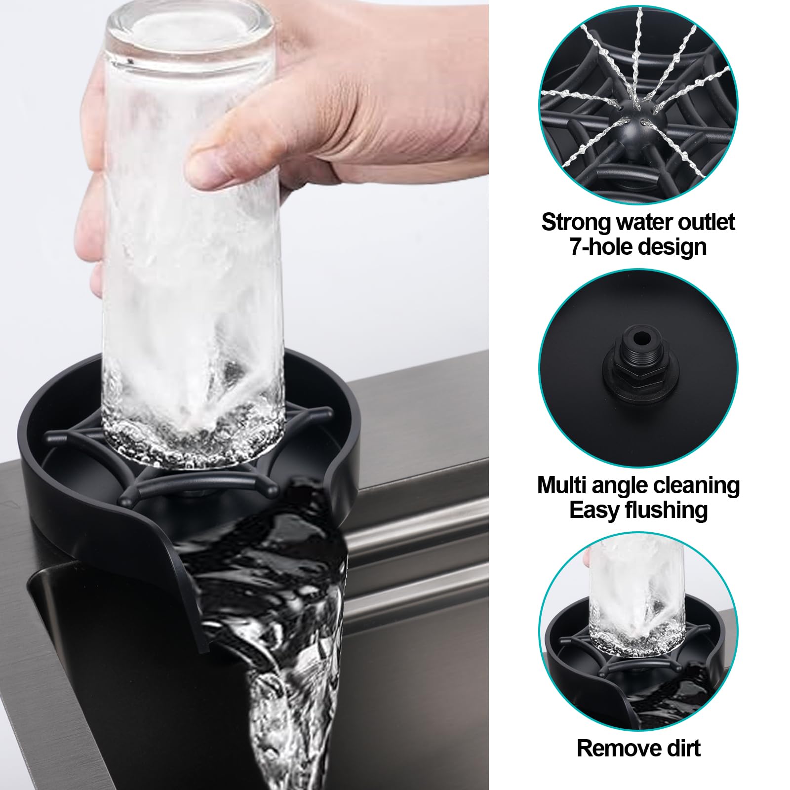 31.5 X 17.7 Inch Kitchen Sink, Single Bowl Stainless Steel Sink Multifunctional Drop In Sink With Pull-Down Faucet And Multiple