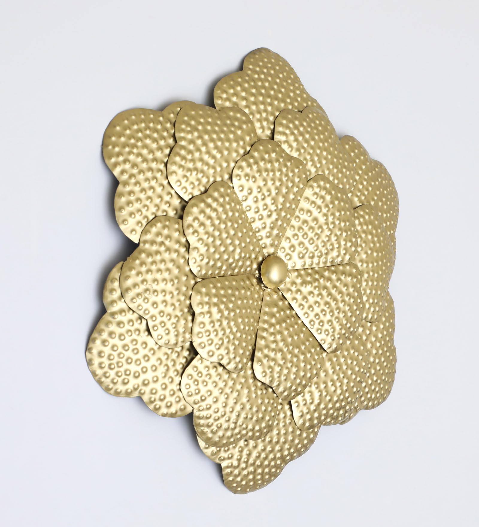 Vedas Gold Metal Vamli Flower Big Wall Decorative Hanging & Mounted Art Sculpture Wall Art For Living Room, Office, Home, Hotel