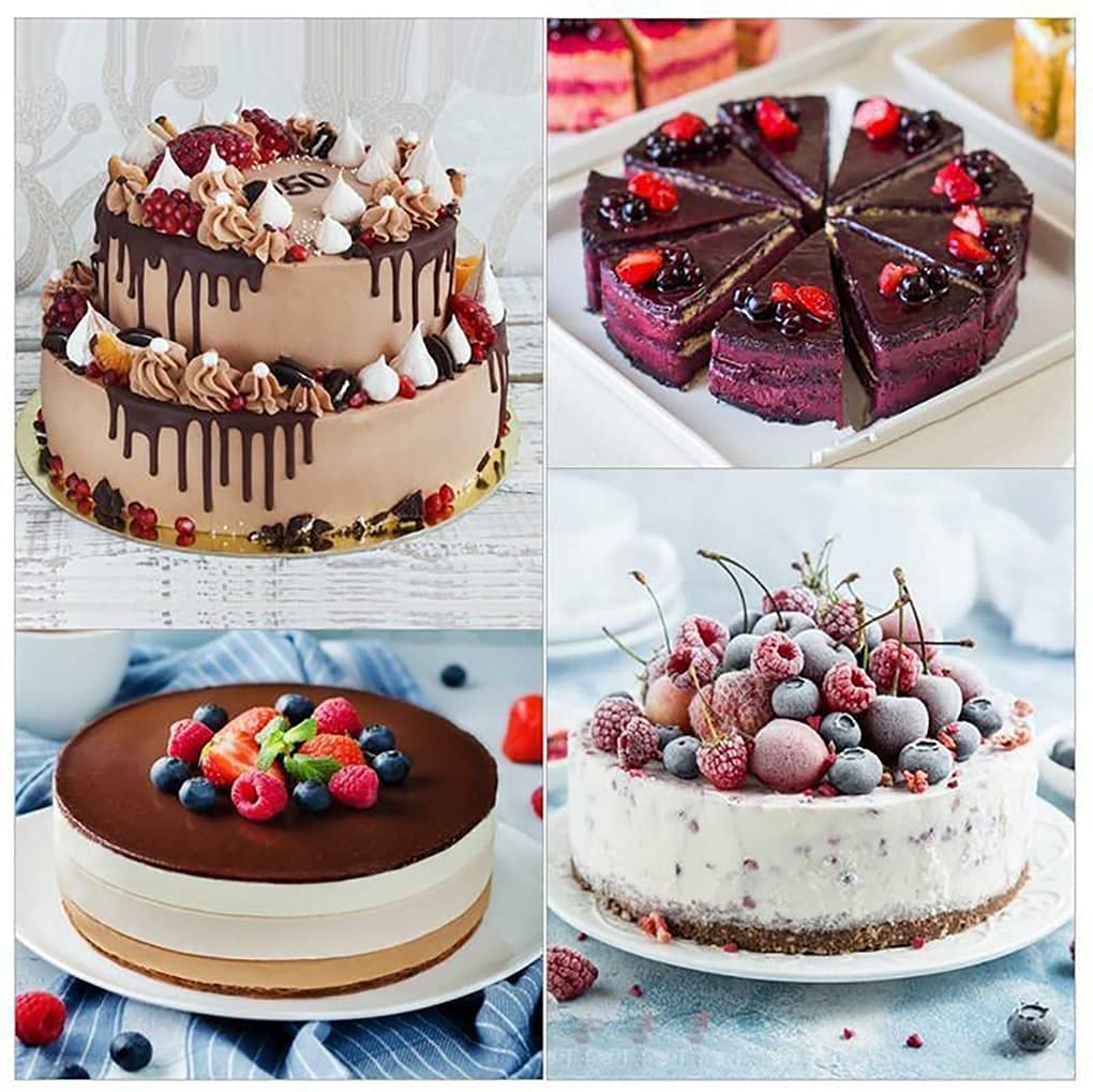 2Pcs 8 Inch Silicone Cake Pan For Baking, Round Cake Molds Silicone Baking Pan Non-Stick Quick Release Suitable For Cheesecake C