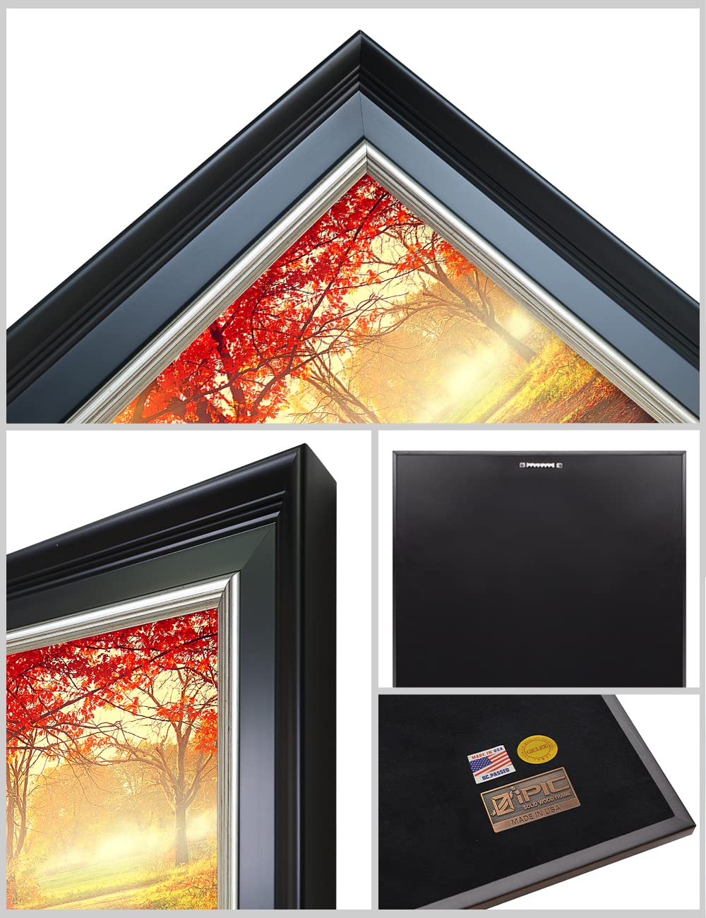 Ipic - You Are My Sunshine, Personalized Framed Wall Art With Names And Date On, Giclee Prints Framed With Solid Wood, Custom Me