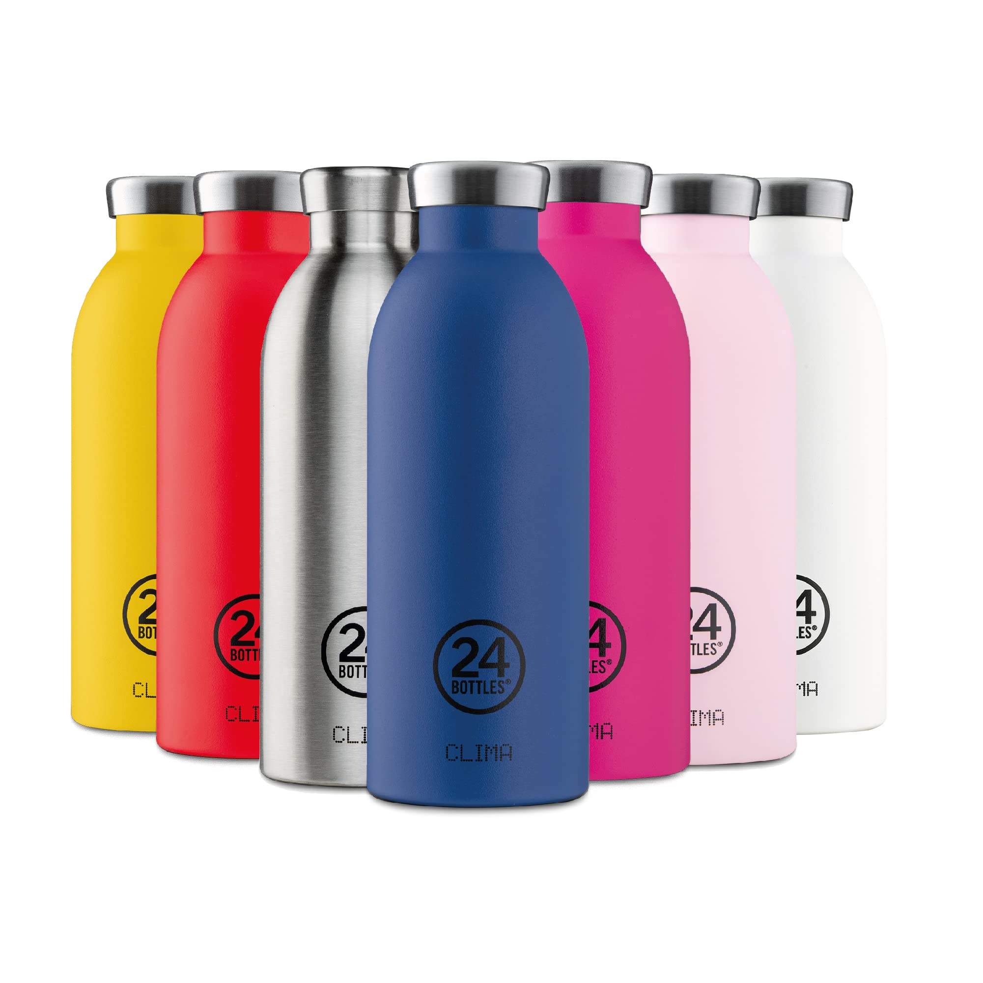 24Bottles Clima Bottle - Insulated Water Bottle, 330 ml/500 ml/850 ml, 100% Airtight Reusable (12 Hours Hot Drink, 24 Hours Cold