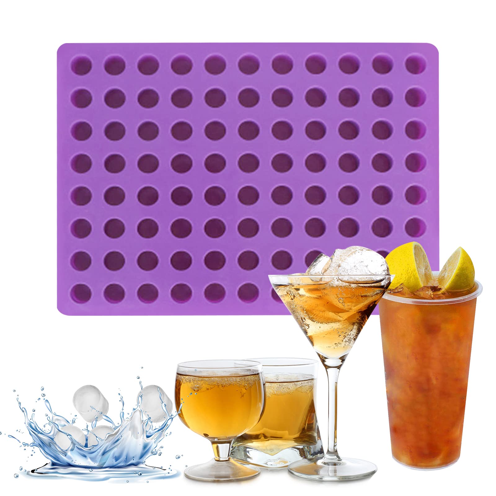 88-Cavities Mini Cylinder Silicone Mold Small Ice Mold Tray Round Silicone Candy Molds For Ice Cube Cake Decoration Chocolate Mo