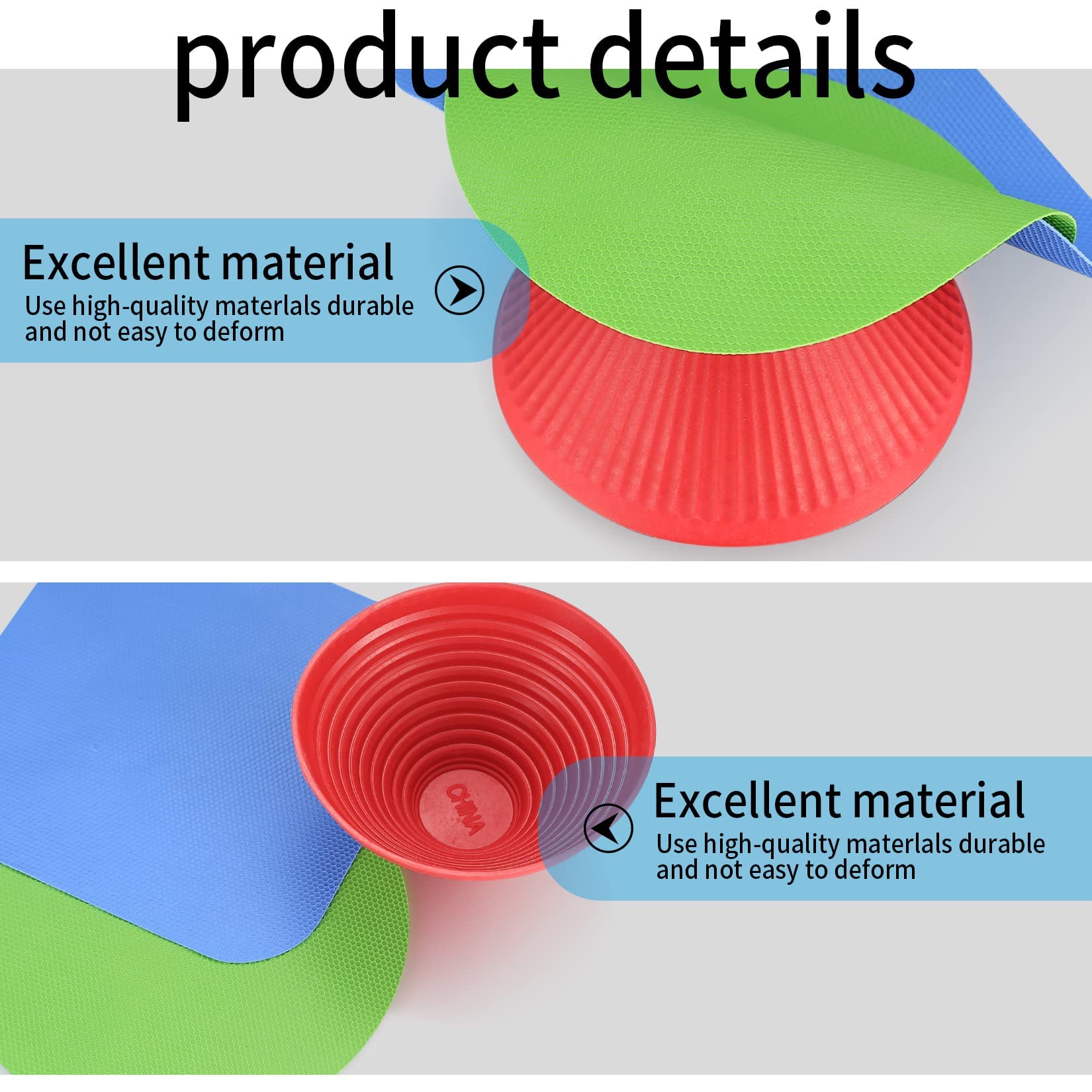3 Pcs Rubber Jar Opener Gripper Pads, Multi Purpose Jar Bottle Can Lids Gripper Openers Reusable, For Seniors Weak Hands, Most B