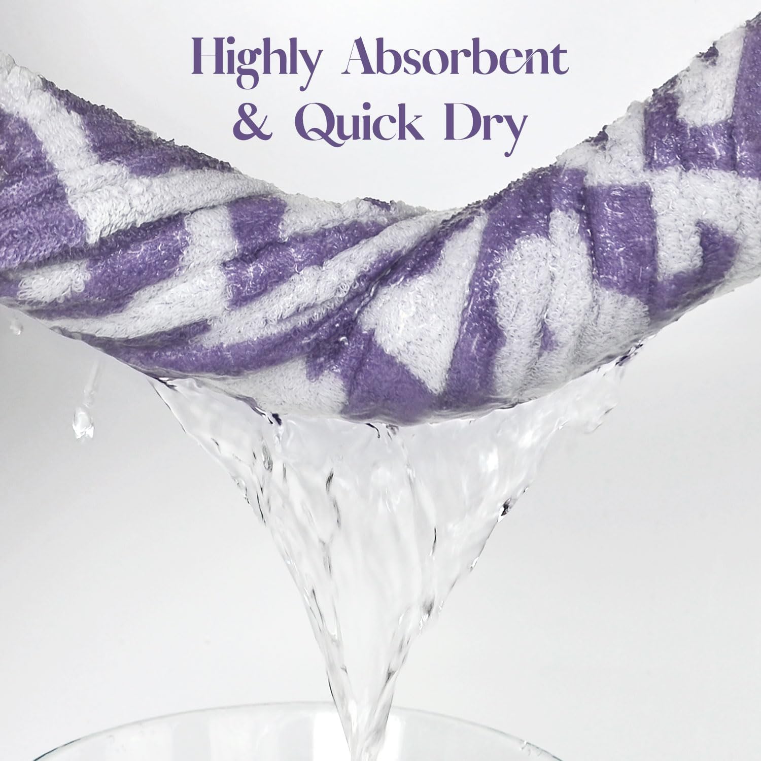 Jacquotha Cotton Bath Towels Pack Of 2 With Lilac Checkered Floral Charm - Luxury Lightwieght Quick Dry Towels For Bathroom Show