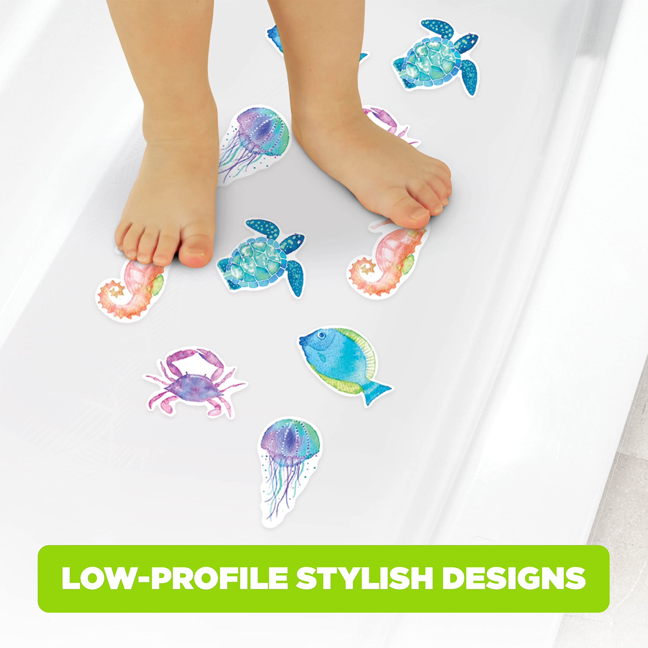 Ginsey Aqua Touch Sea Life Adhesive Non-Slip Safety Treads Tub Threads