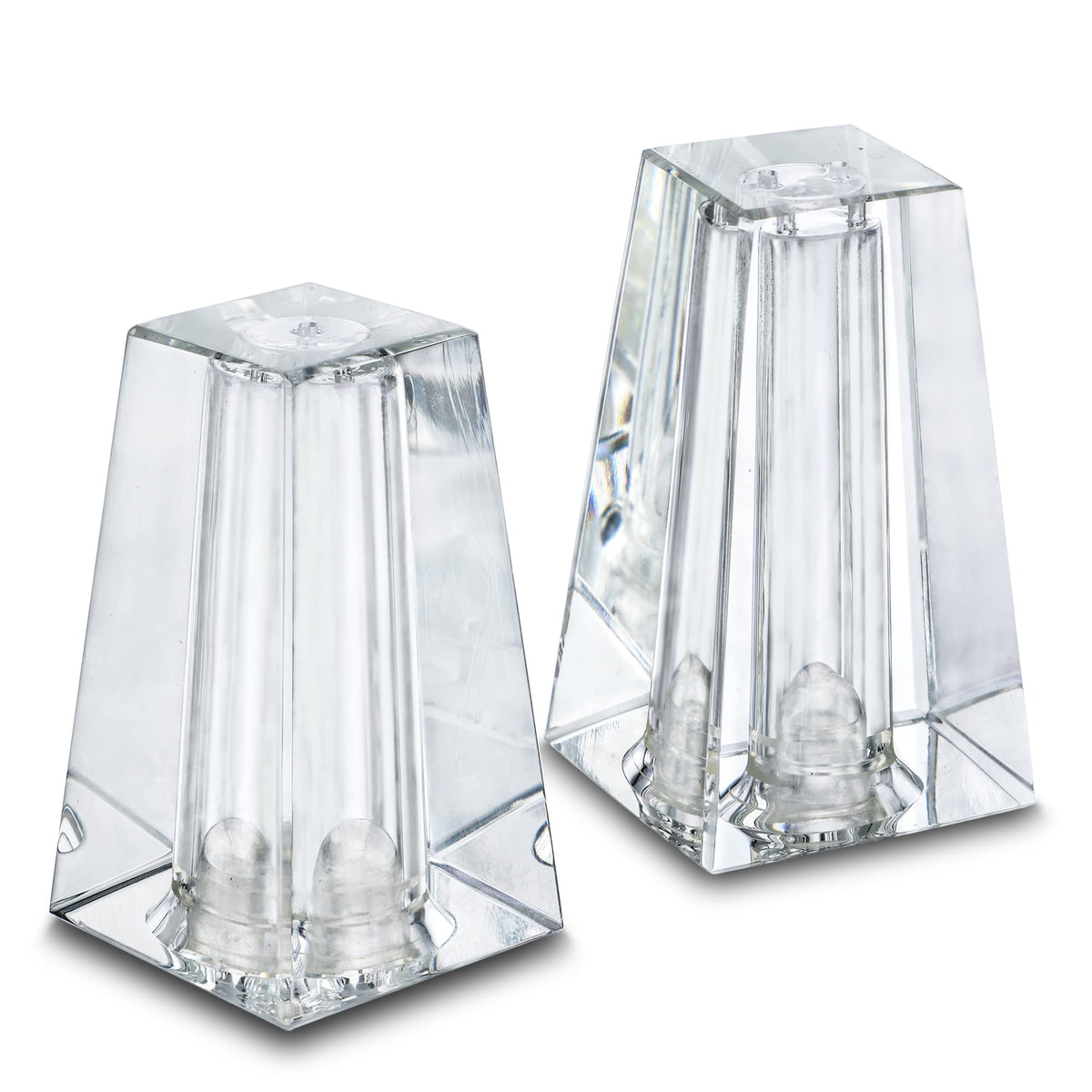 Set 2 Mini Crystal Salt & Pepper Shakers Set,Modern Art Glass Kitchenware Ornaments,Essential Dining Table Refillable Tool Creat