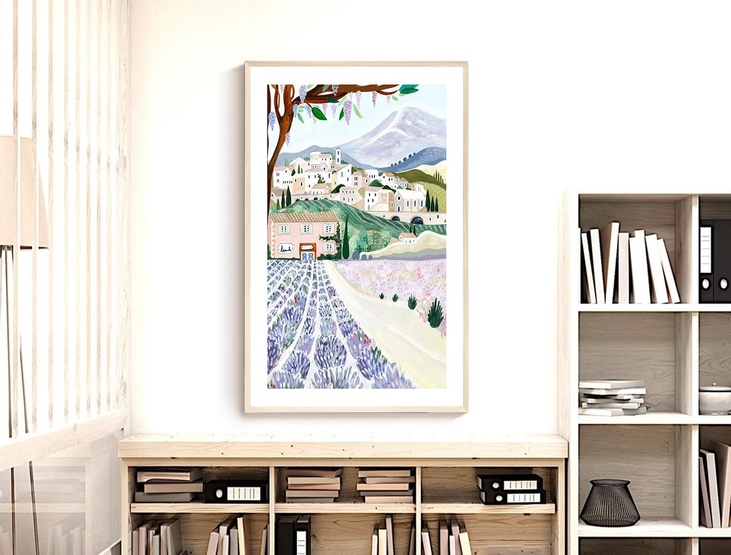 Nationcog Provence Art Print, France Art Print, Lavendar Fields, Travel Gift, Travel Poster, France Wall Art, Travel Gift, Home