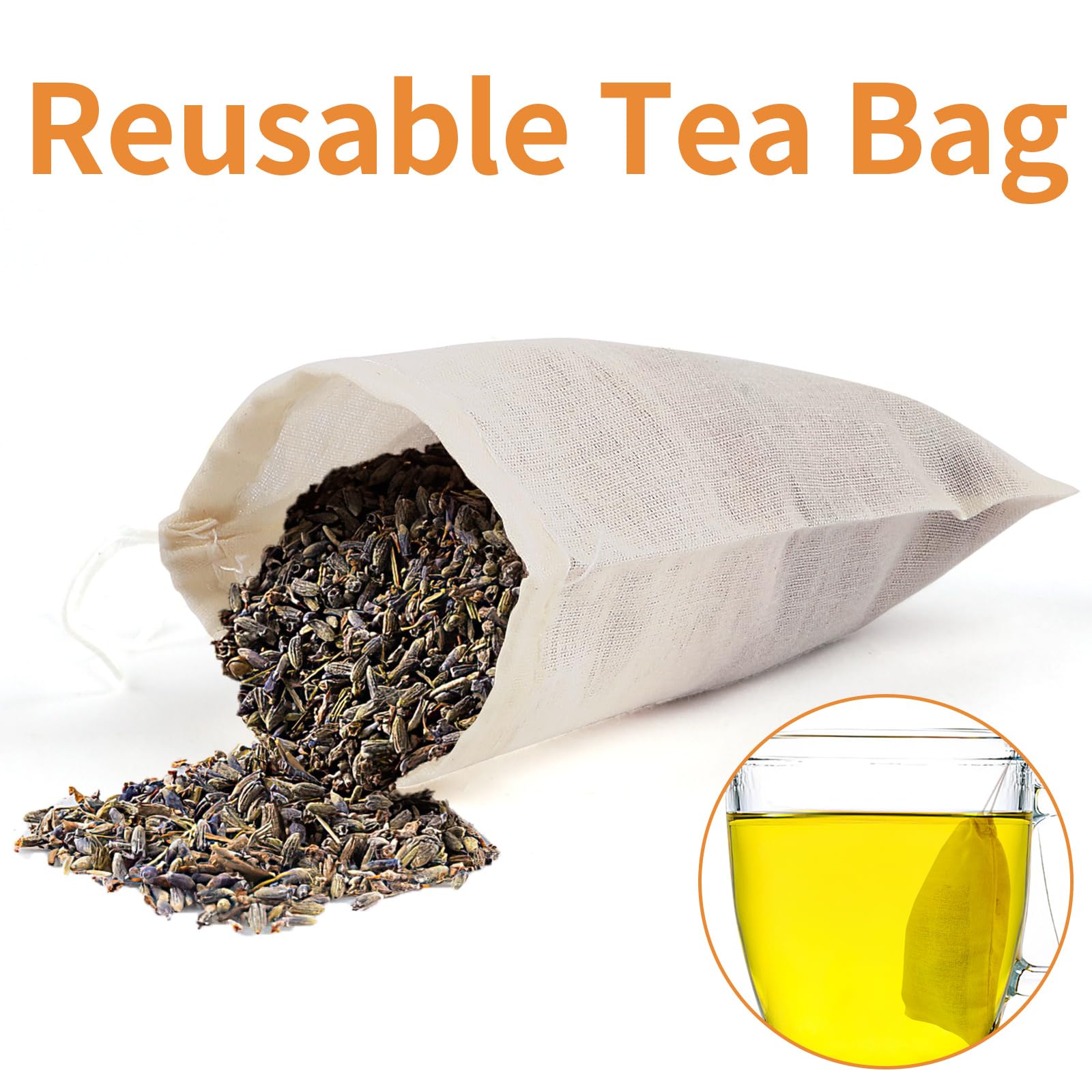 60 Pcs Empty Spice Bags For Cooking Soup, 3X4 In Natural Muslin Drawstring Bag, Reusable Tea Bags For Loose Tea, Small Cheese Cl