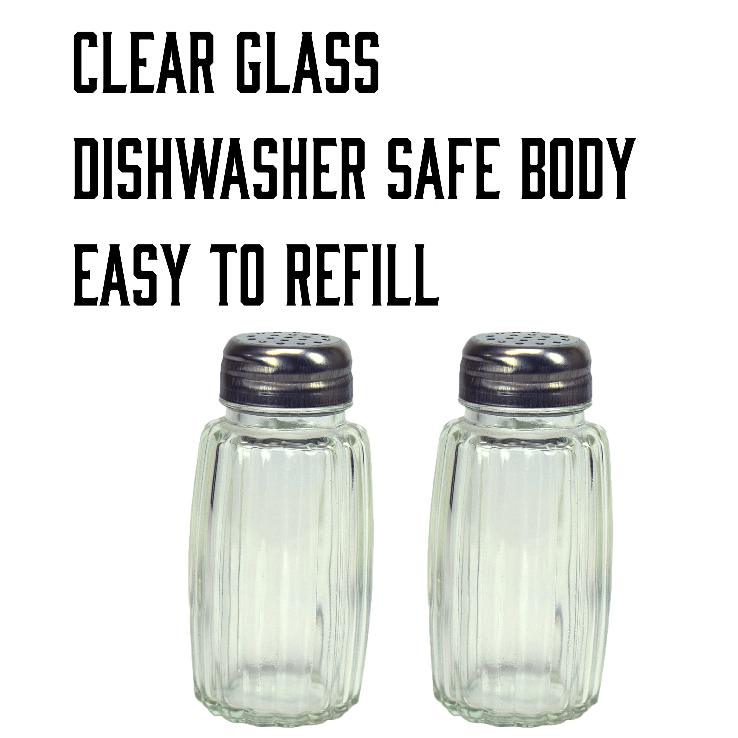 Rivers Edge Products Salt And Pepper Shakers Set, Unique Poly Resin And Glass Spice Dispenser, Novelty Kitchen Counter Decor, Tr