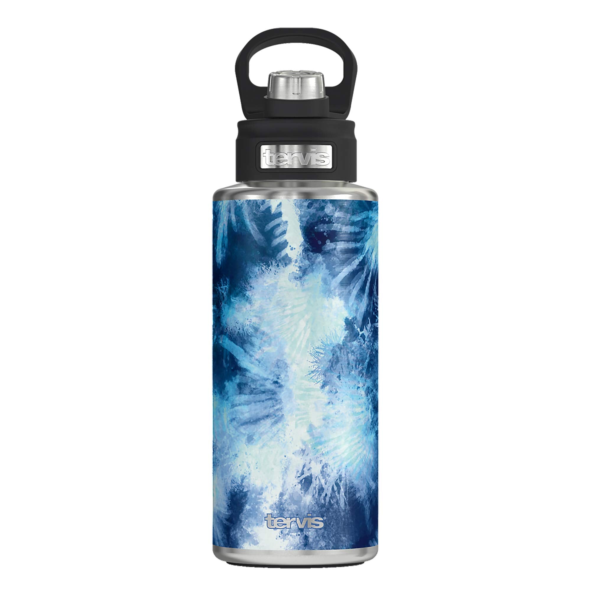 Tervis Blue Haze Tie Dye Triple Walled Insulated Tumbler Travel Cup Keeps Drinks Cold, 32Oz Wide Mouth Bottle, Stainless Steel