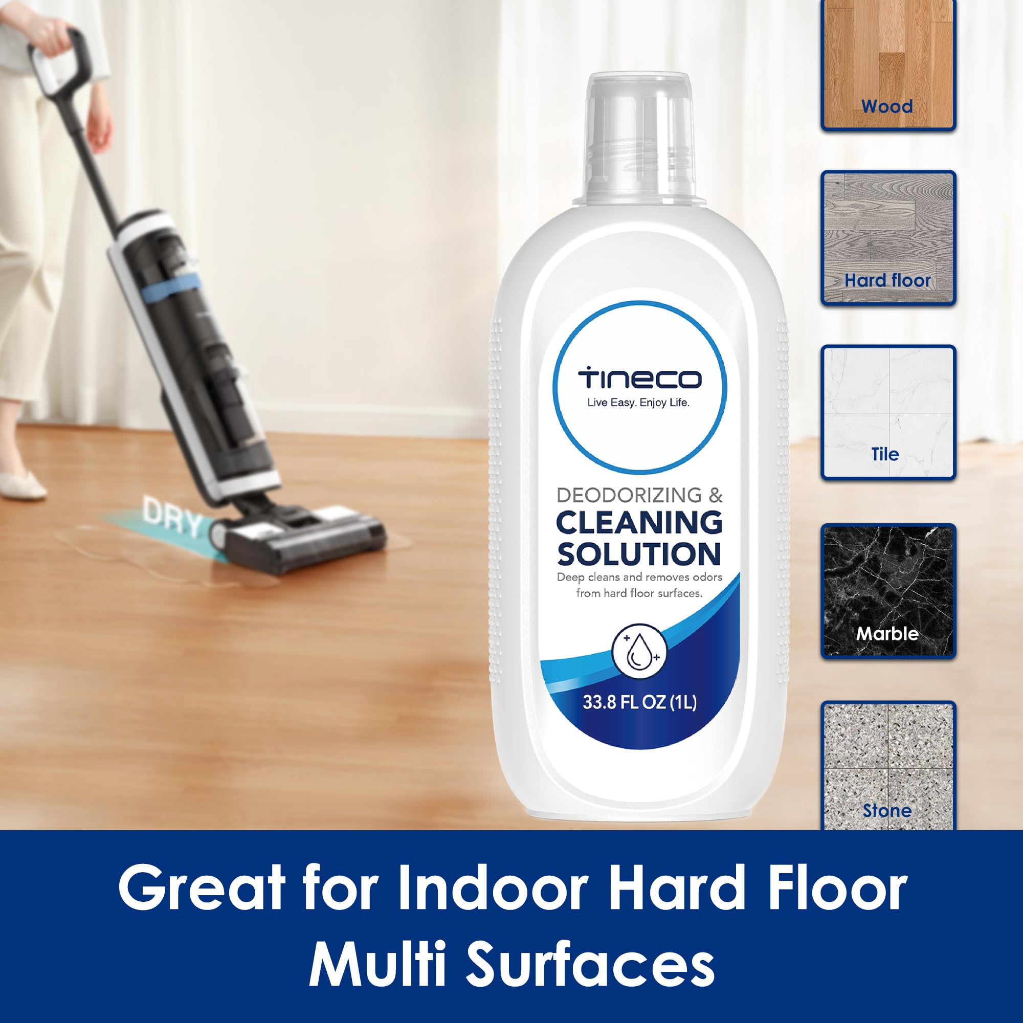 Tineco Floor Cleaning Solution 2L for iFLOOR Series, FLOOR ONE S3 Series, FLOOR ONE S5 Series (EXCEPT S5 Steam), Floor One S6 Se