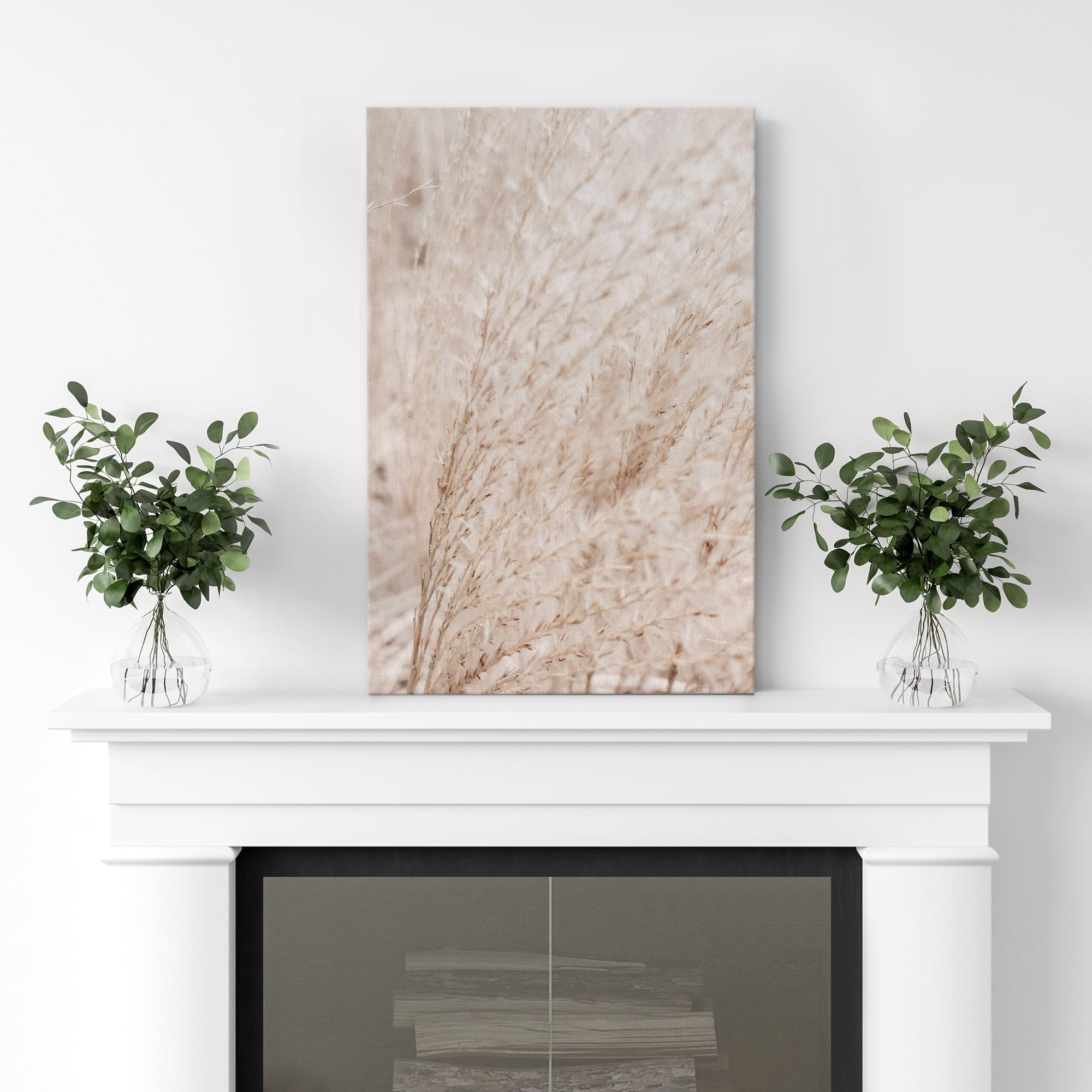 Wall26 Canvas Print Wall Art Soft Sepia Toned Grass Serene Nature-Inspired Nature Wilderness Photography Modern Art Decorative C