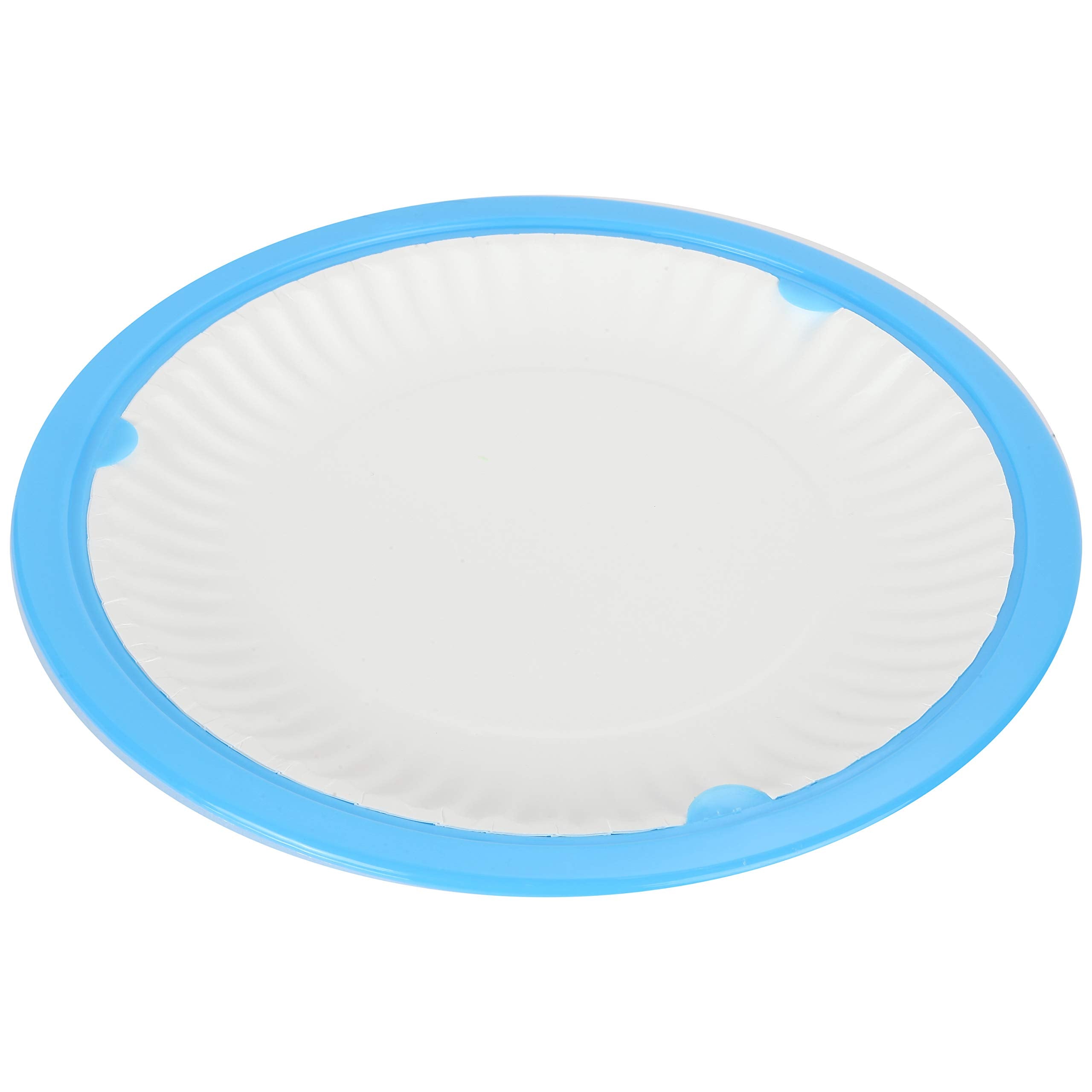 Trenton Gifts 10-Inch Reusable Plastic Paper Plate Holders, Picnic Supplies (12 Set - Assorted Colors)