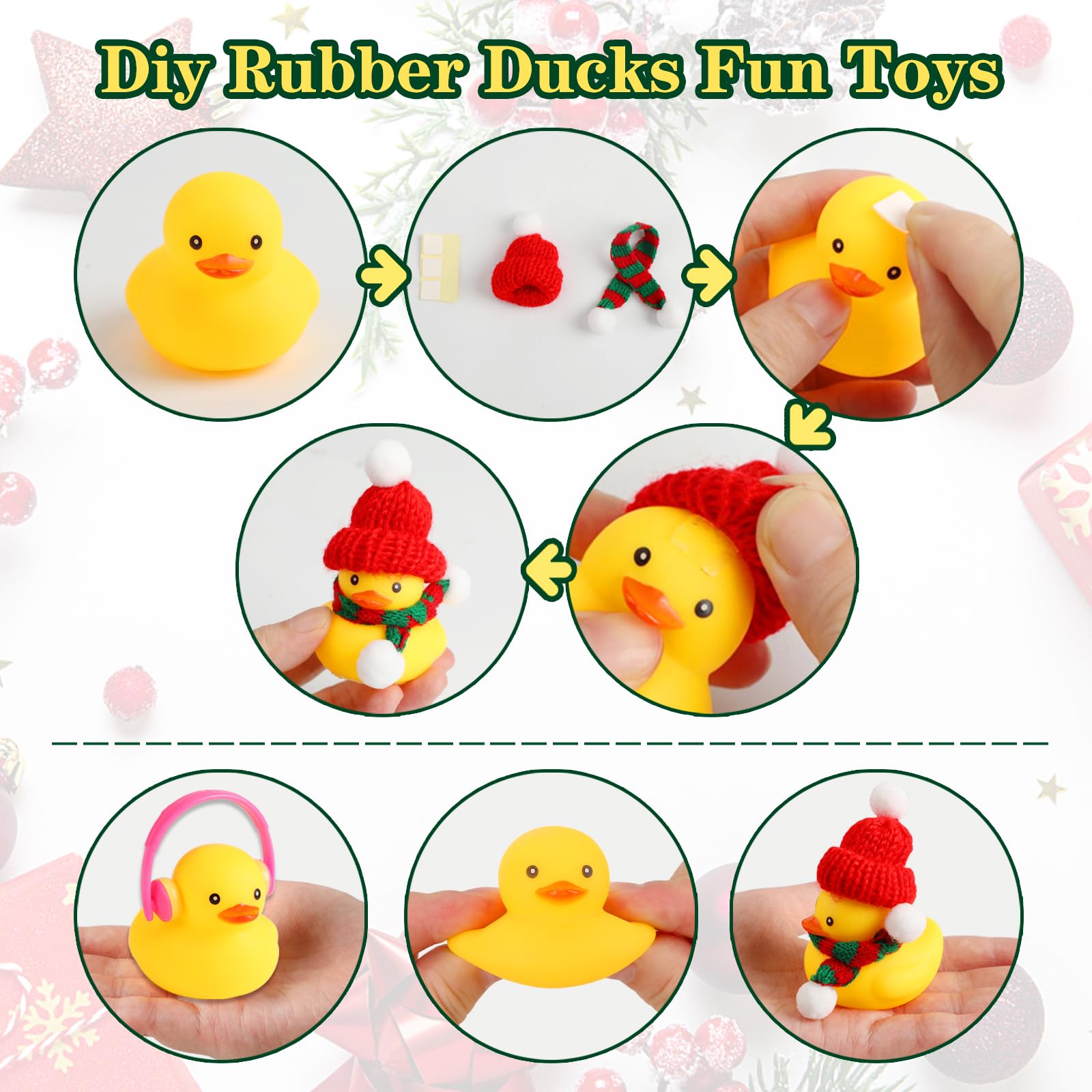 Christmas Advent Calendar 2025 for Kids 24 Days Christmas Countdown Calendar with Rubber Ducks Bath Toys Xmas Party Favors Fun T