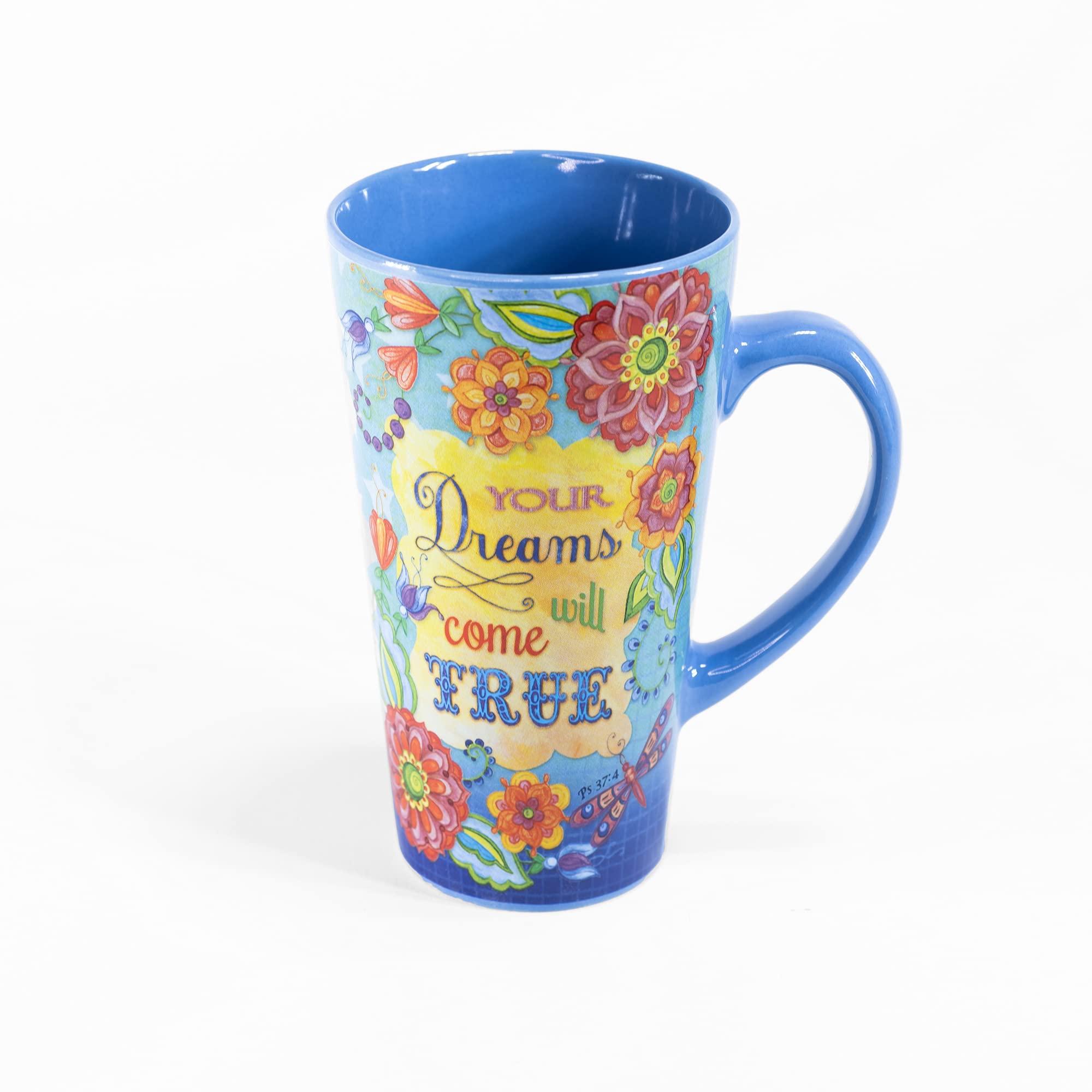 Divinity Boutique Inspirational Stoneware Mug, Dreams Come True, Multicolor 16 Ounce