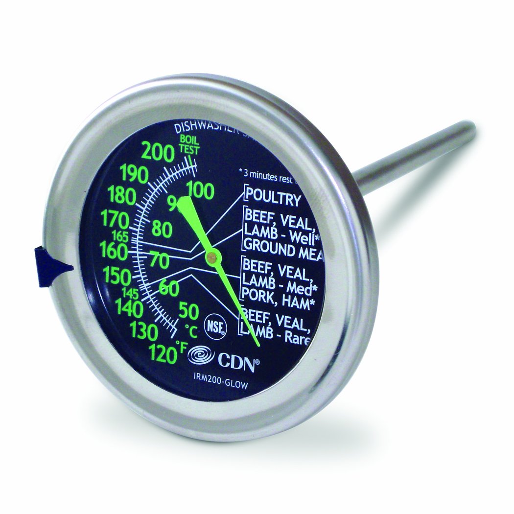 Cdn Ovenproof Meat Thermometer - Glow | Proaccurate, Temperature Guide On 2 Dial - Easy-To-Read In Low Light - Poultry, Roasti