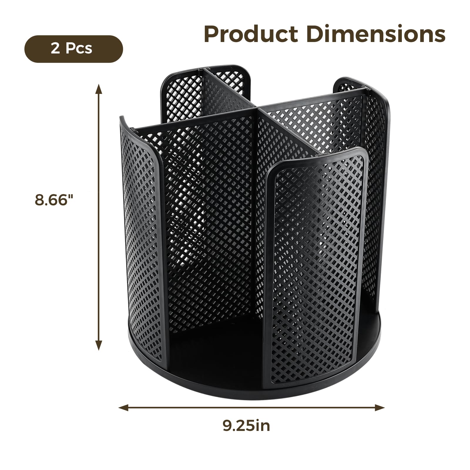 Battipaw Rotatable Cup And Lid Organizer With 4 Compartments, Coffee Cup Dispenser, Paper Cup Storage Holder, For Countertop Bat