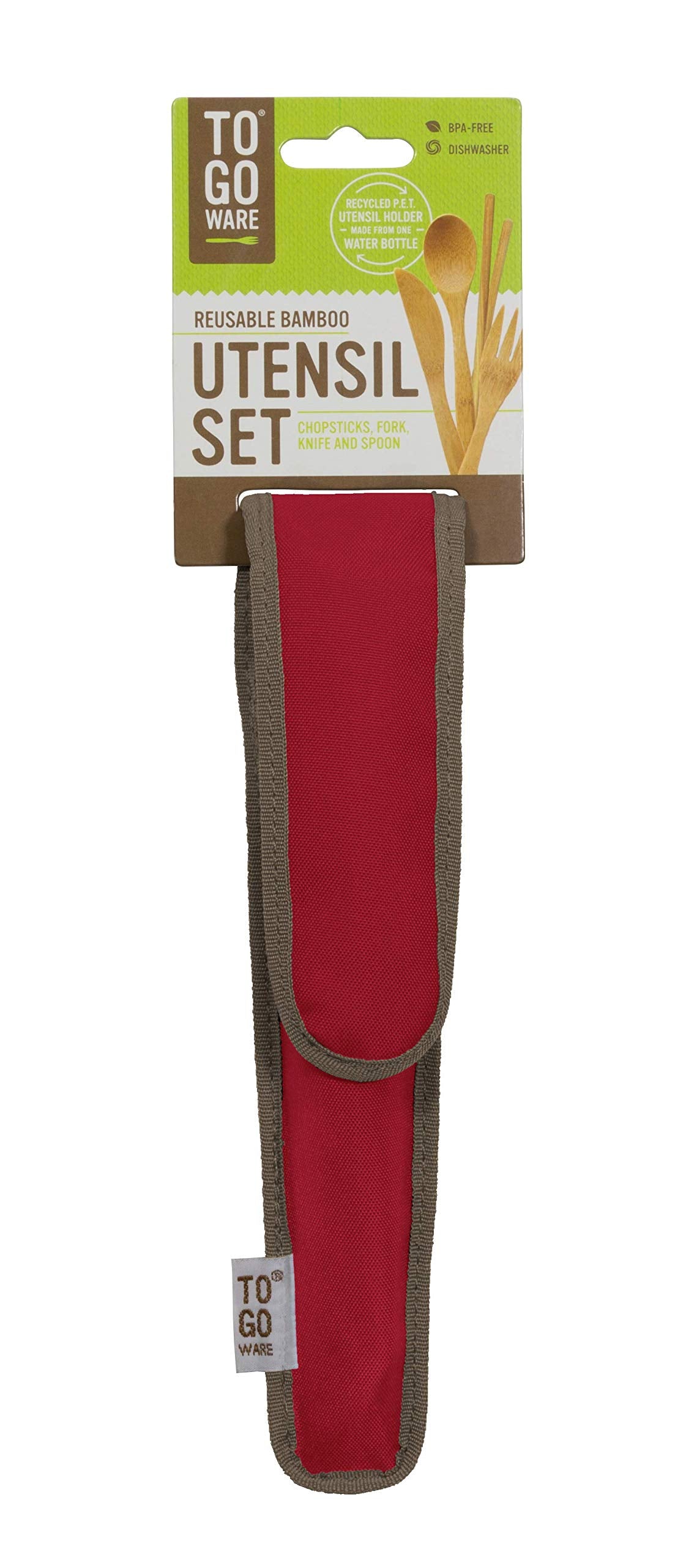 To Go Ware Repeat Bamboo Utensil Set - Cayenne (Red), 1 Ea