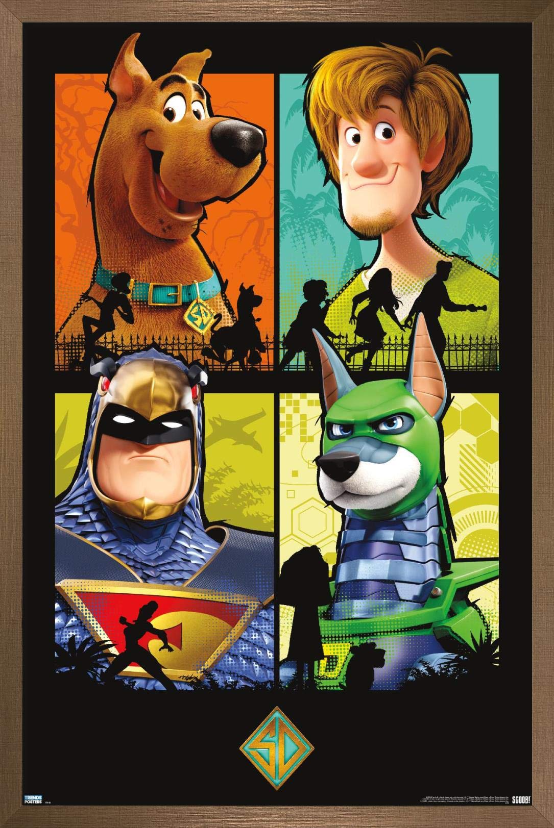 Trends International Scooby- Doo: Scoob! - Grid Wall Poster, 22.375'' X 34'', Bronze Framed Version