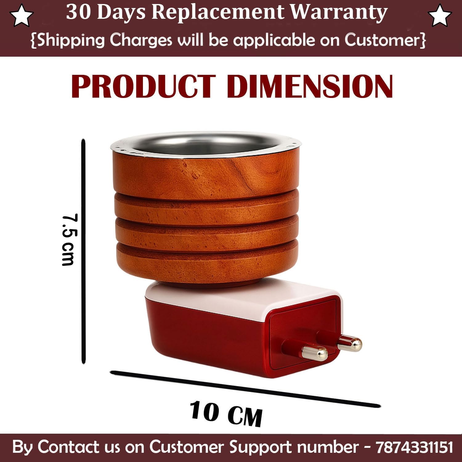 Signamio Wooden Kapoor Dani Electric Incense Burner,Aroma Burner,Aroma Kapoor Dani,Electric Kapur Burner,Electric Dhoop Dani For