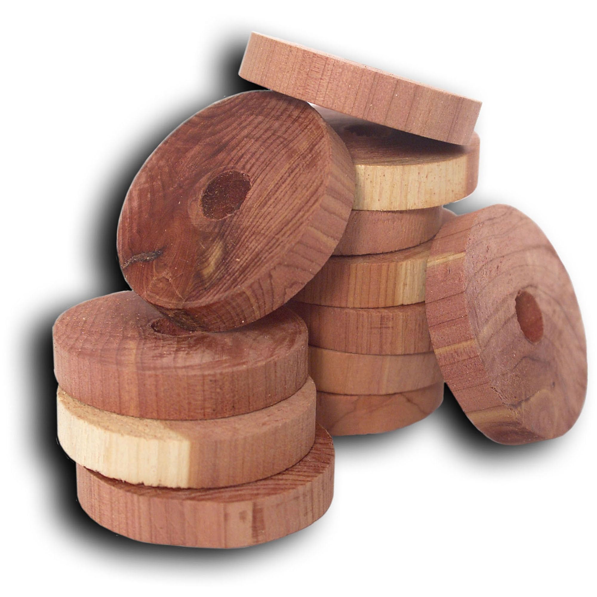 Household Essentials 14316-1 Cedar Fresh Red Cedar Wood Rings For Hangers | Set Of 20