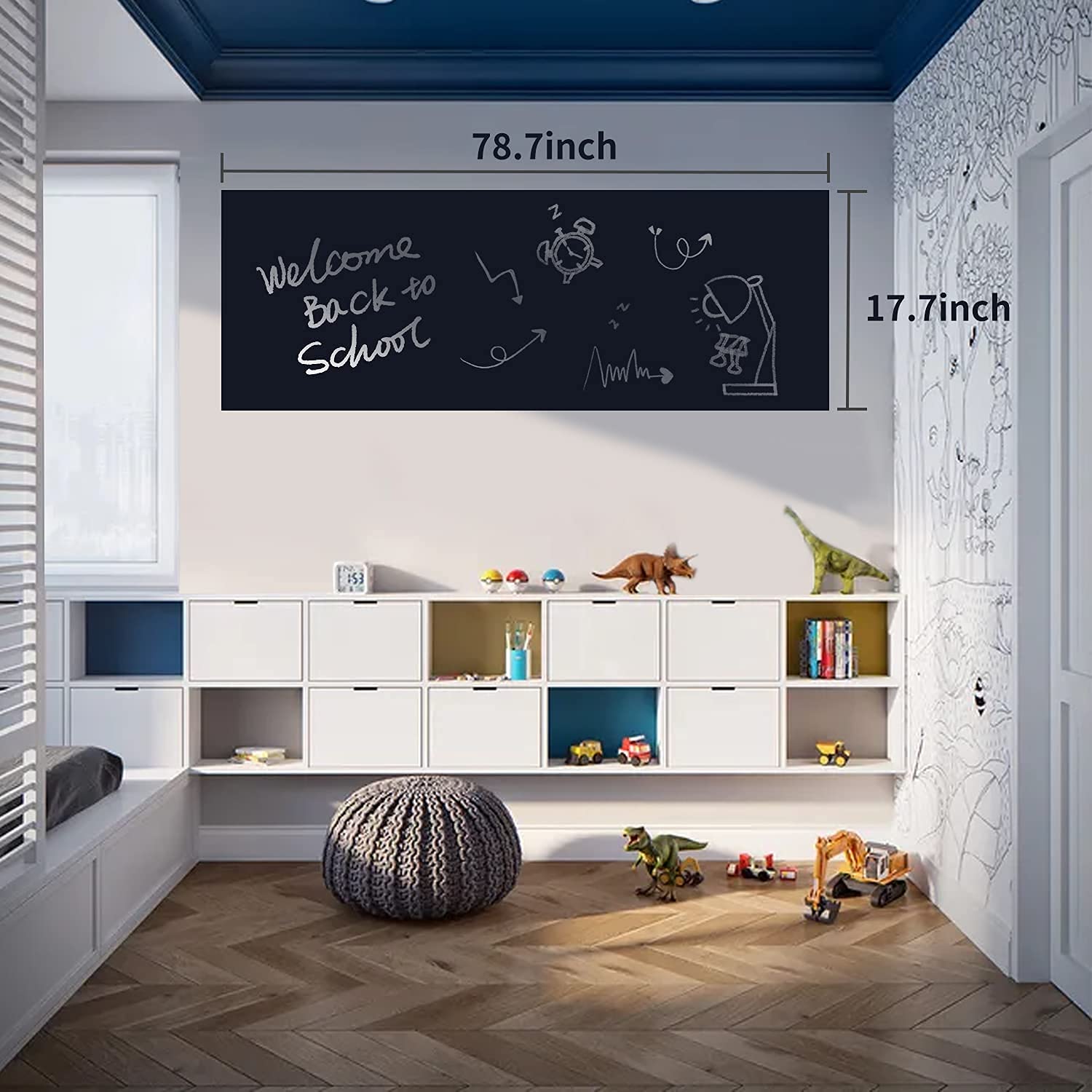 Chalkboard Wall Sticker Blackboard Decor Pvc Self Adhesive Diy Removable Reusable Erasable Wallpaper For Door Fridge