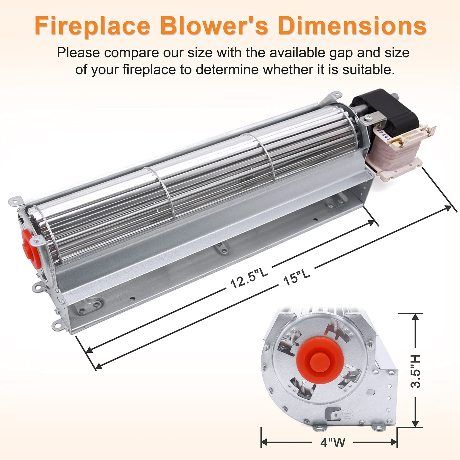 Adviace BKT BK Blower Fan Kit for Desa Tech, FMI, Vanguard, Vexar & Astria Fireplaces, GA3650 GA3700 GA3750 GA3650T GA3700T GA37