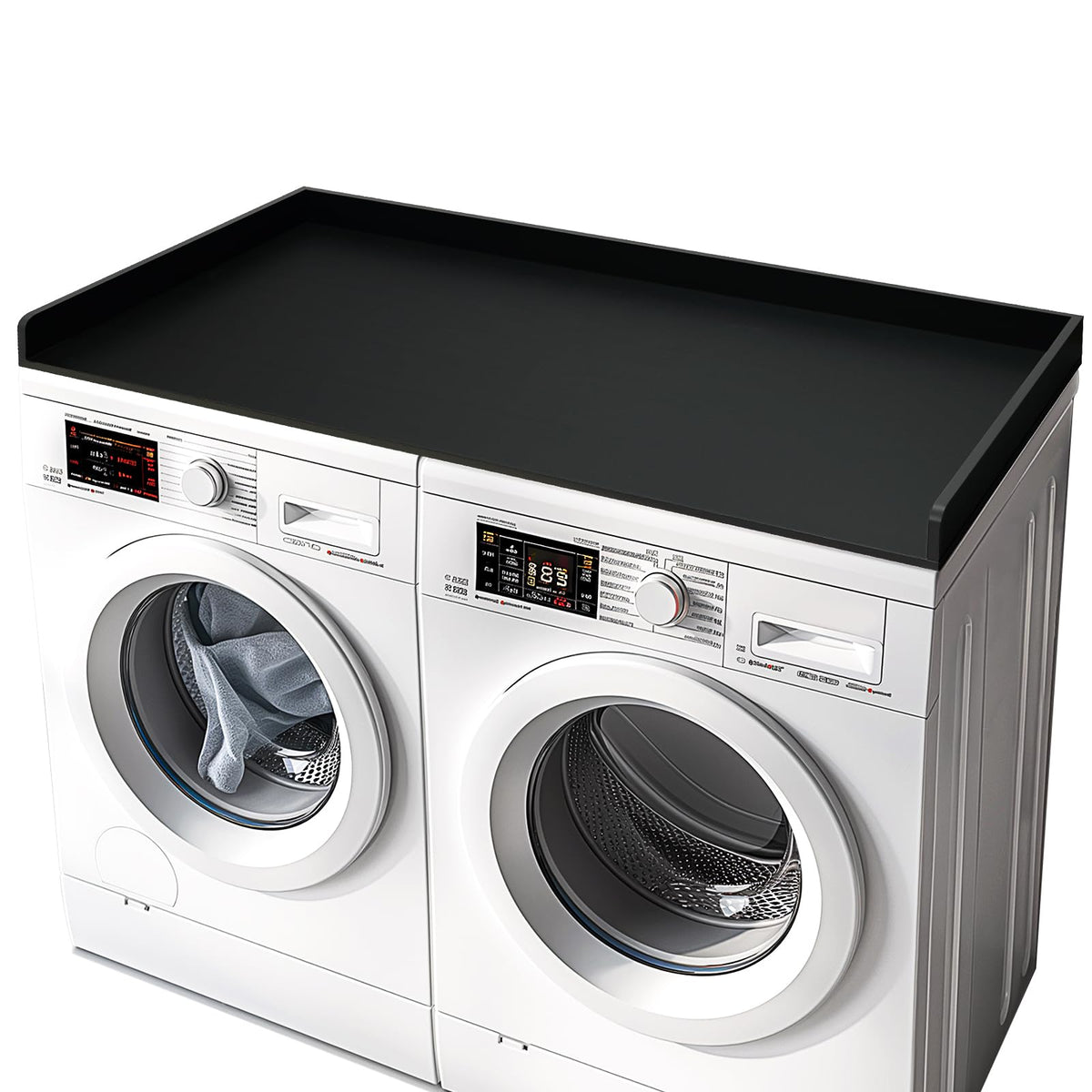 Gashell Washer Dryer Countertop, 27.5'' X 54'' Bamboo Washer And Dryer Countertop For Laundry Room Organization(Black)