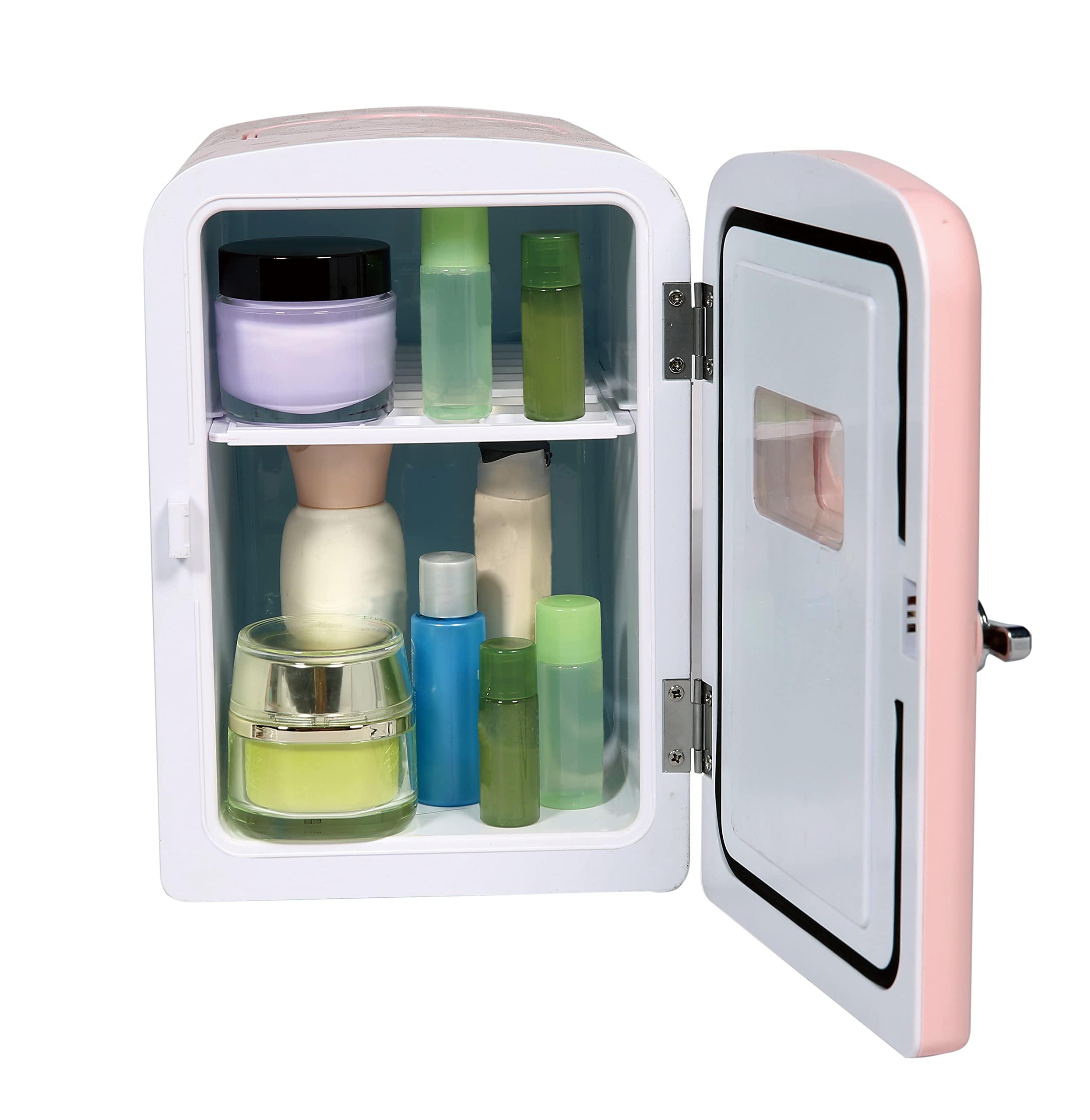 Frigidaire Efmis175-Pink Portable Mini Fridge-Retro Extra Large 9-Can Travel Compact Refrigerator, Pink, 5 Liters