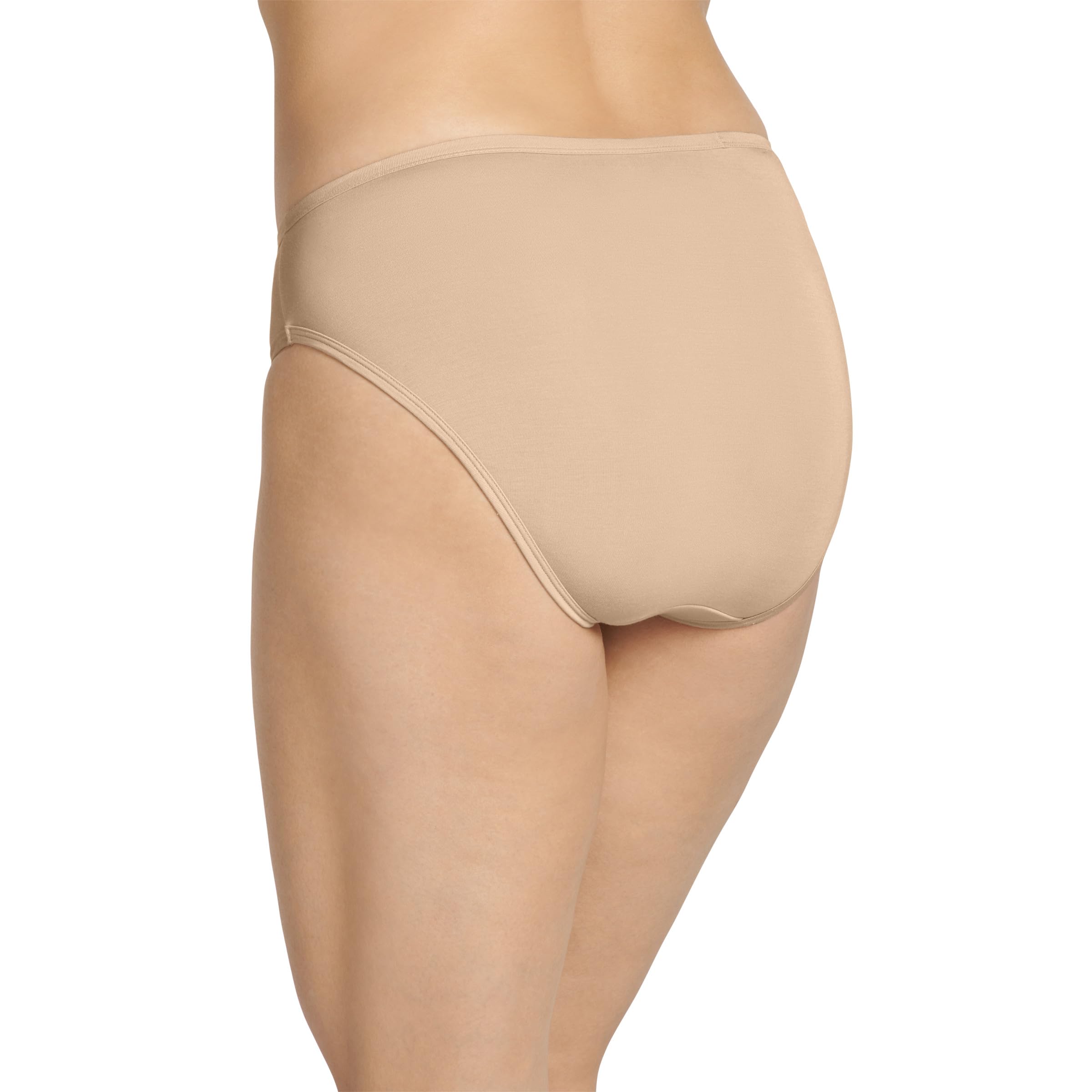 Jockey Womens Underwear Supersoft French Cut - 3 Pack, Blacklightivory, 6