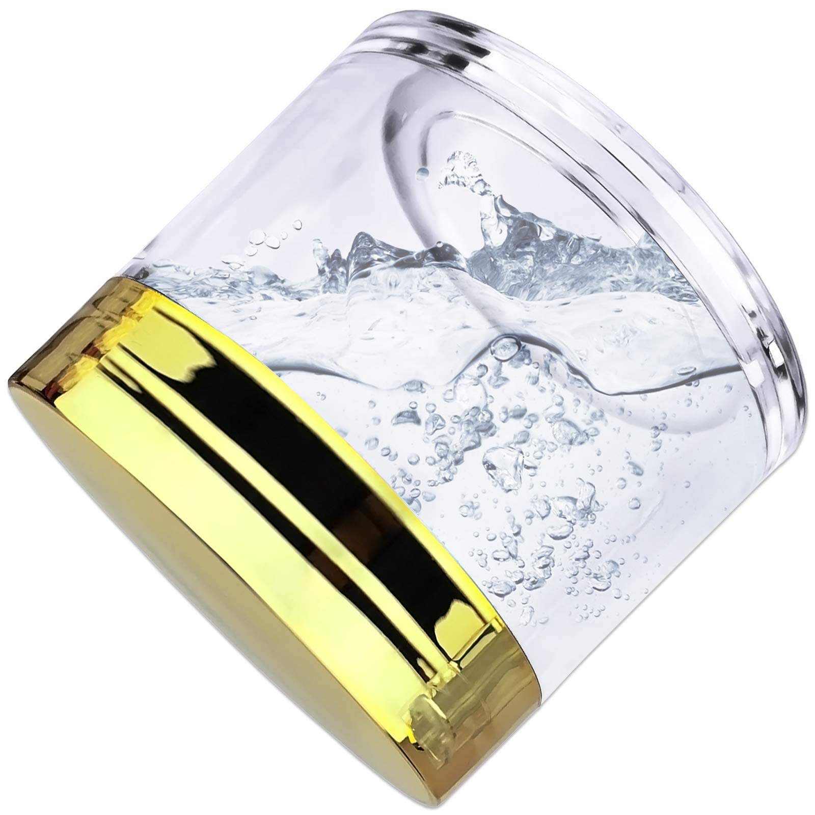 Beauticom 6 Pieces 1 Oz. Usa Acrylic Round Clear Jars With Flat Top Lids For Creams, Lotion, Make Up, Cosmetics, Samples, Herbs,