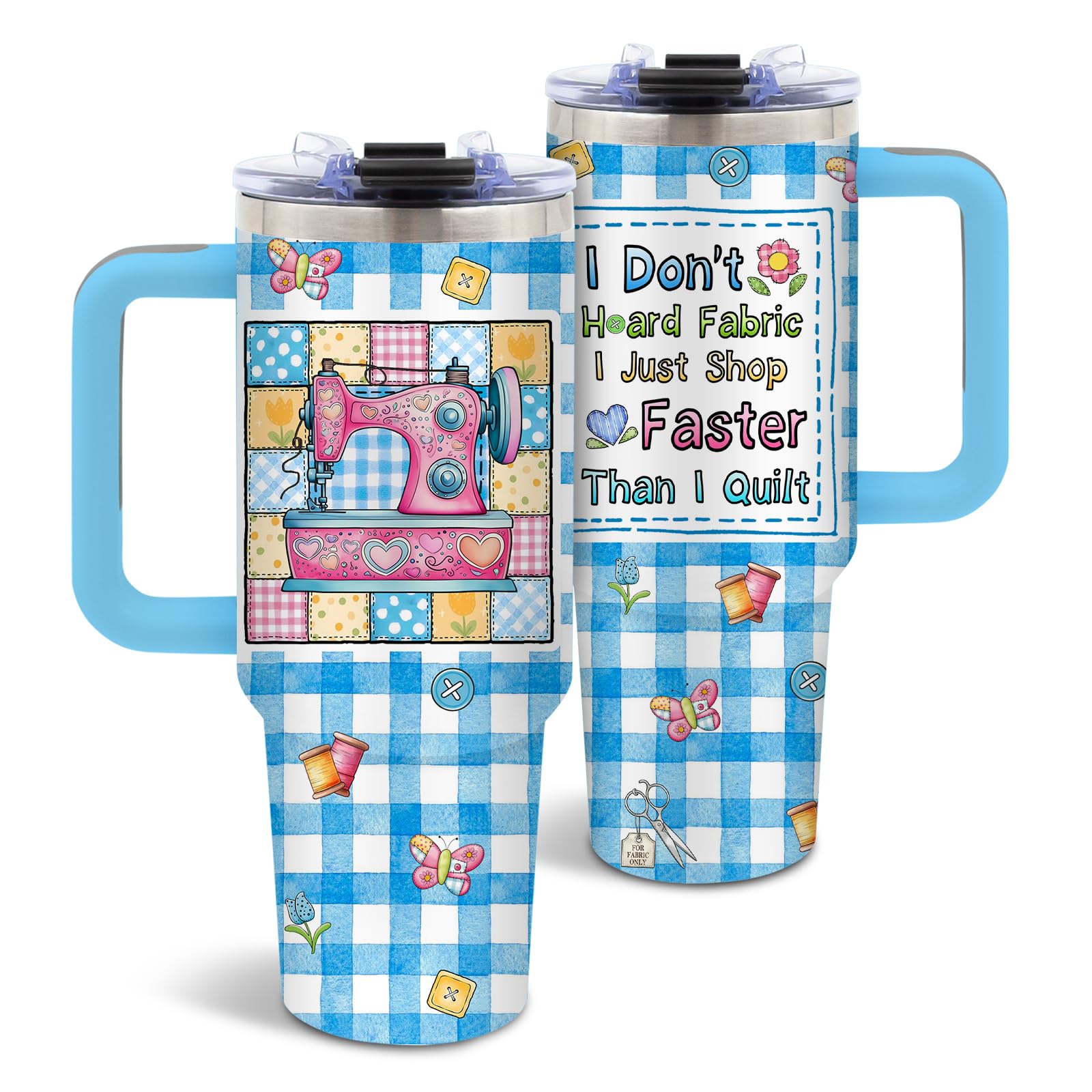 DUUV Sewing Machine Tumbler 40oz, Insulated Sewing Gifts for Quilters