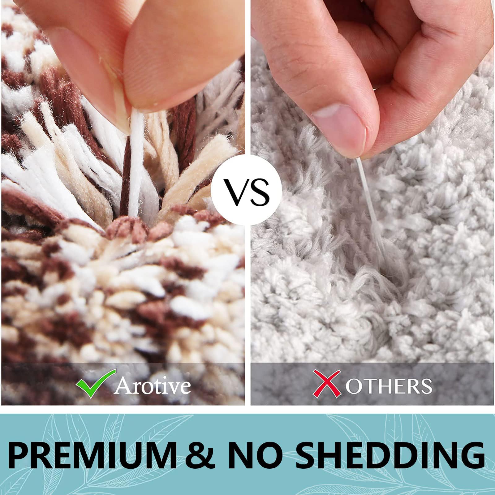 Arotive Microfiber, Shaggy Soft And Absorbent Bath Rug, Non-Slip, Thick Plush, Machine Washable Dry Bath Mats For Bathroom, Tub